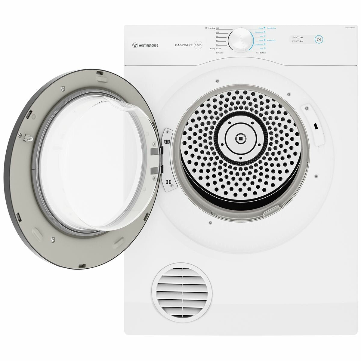 Westinghouse 6.5kg Vented Clothes Dryer WDV656N3WB - Energy Efficient Laundry Solution for Apartments & Small Homes | Perfect for Drying Clothes Quickly & Safely