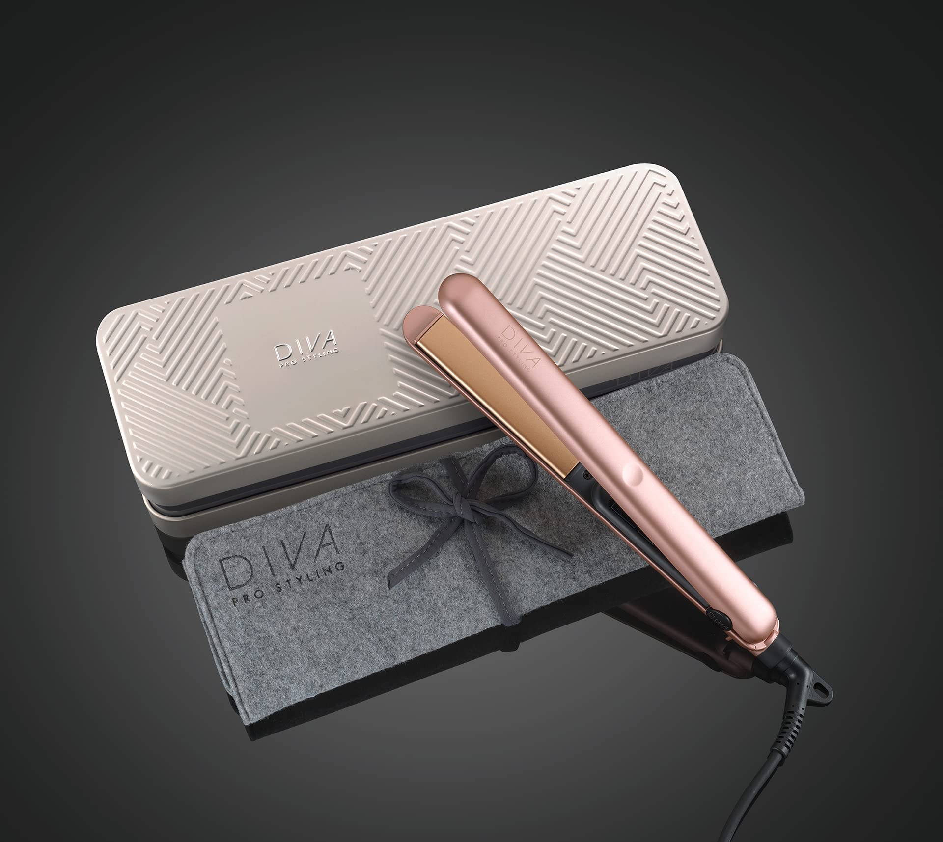 Diva Pro Styling Elite Hair Straightener - Professional Ceramic Flat Iron for Smooth & Shiny Hair - Perfect for Salon & Home Use - Saharan Dusk PRO204