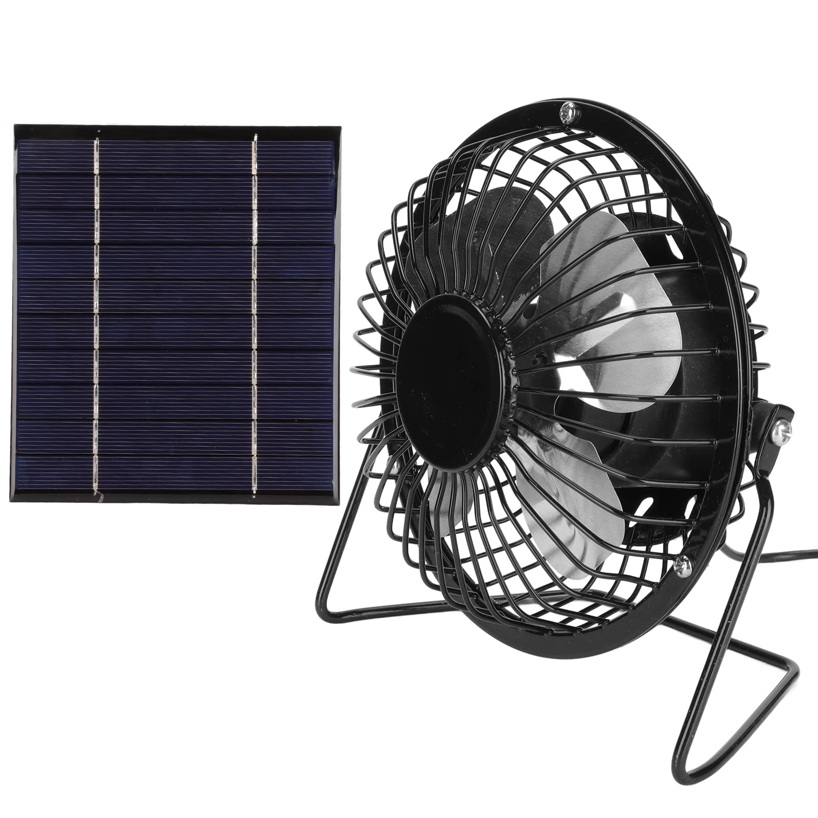 Solar Powered Outdoor Fan - 2.5W 5V High Efficiency Polycrystalline Solar Panel Fan for Camping, Fishing, Hiking - Portable Cooling Solution for Tents, Boats & Outdoor Adventures