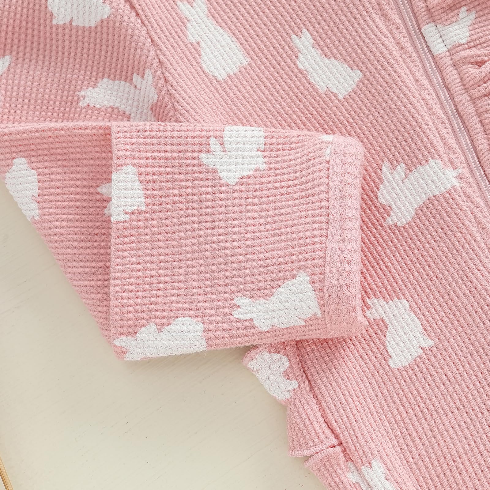 Valentine's Day Newborn Baby Girl Outfit - Heart Print Ruffle Romper Waffle Jumpsuit for Coming Home & Photo Shoots | Cute Valentine Gift for Infant Girls