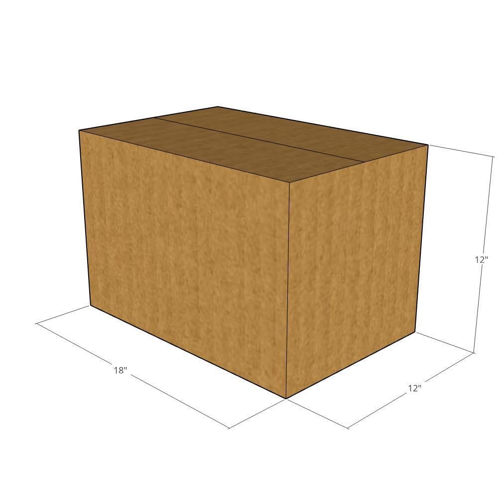 50 Pack 18x12x12 Corrugated Moving Boxes - 32 ECT Strength Shipping Boxes for Business, Office & Home Use | Perfect for Packing, Storage & Shipping Items Safely