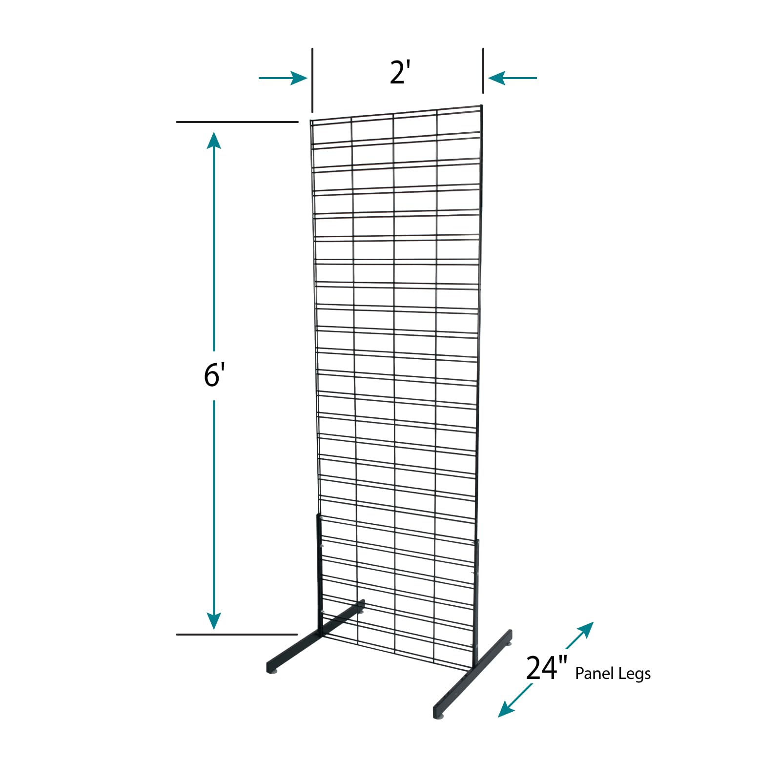 SSWBasics SlatGrid Stand 2' X 6' - Modern Wall Mounted Shelf Organizer for Home & Office Storage | Perfect for Displaying Decor, Books & Plants