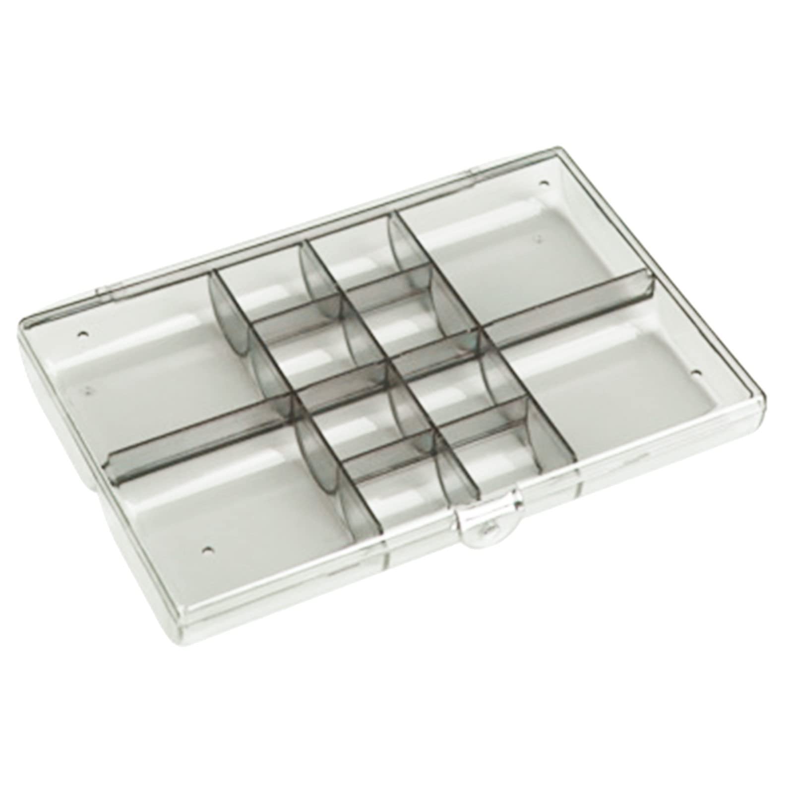 Adjustable Jewelry Organizer Box with Lid - Perfect for Necklaces, Bracelets, Bangles, Rings & Earrings - Compact Desktop Jewelry Storage for Home, Office & Travel - Grey