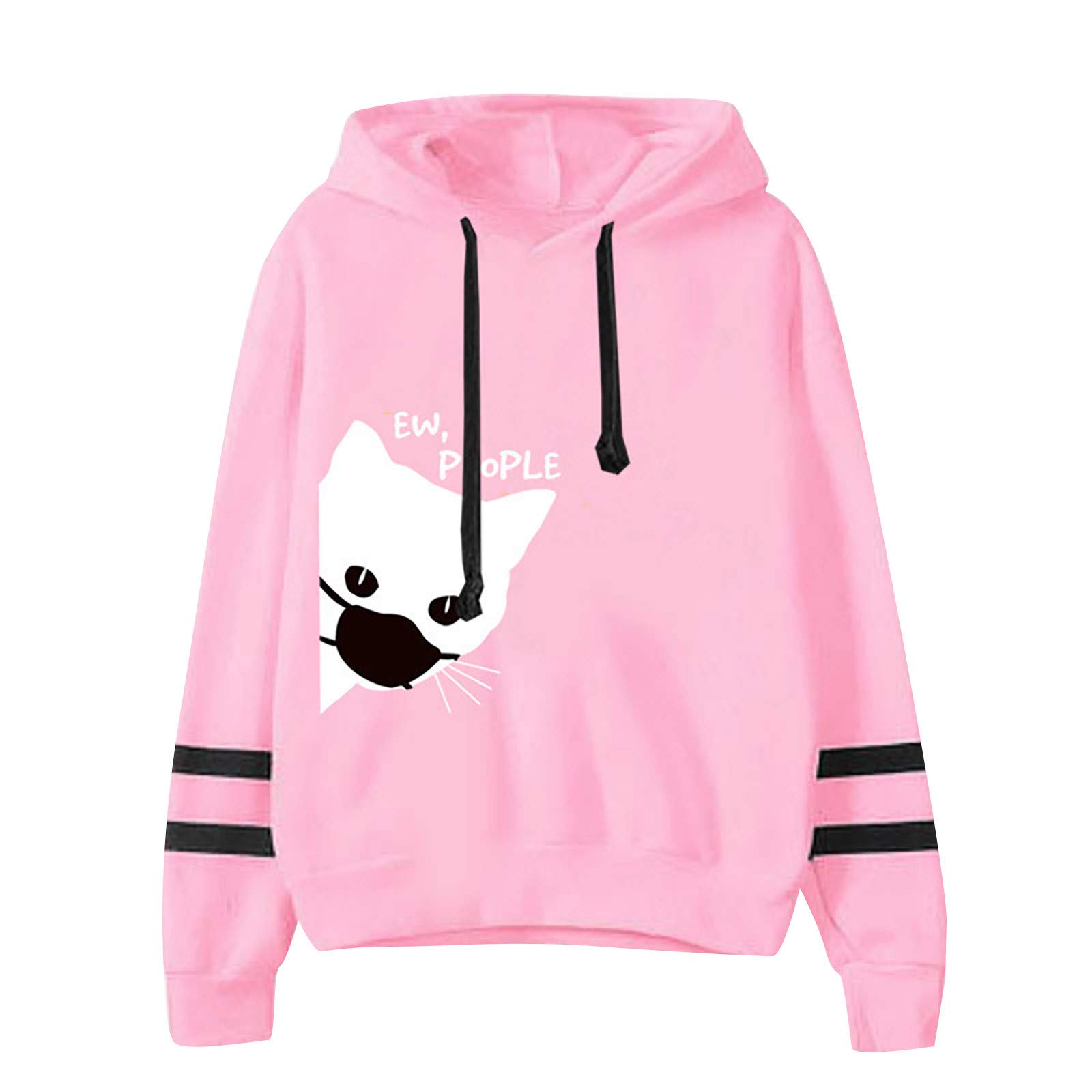 Women's Animal Print Hooded Sweatshirt - Long Sleeve Pullover Blouse with Round Neck for Casual Wear, Street Style & Fall Fashion