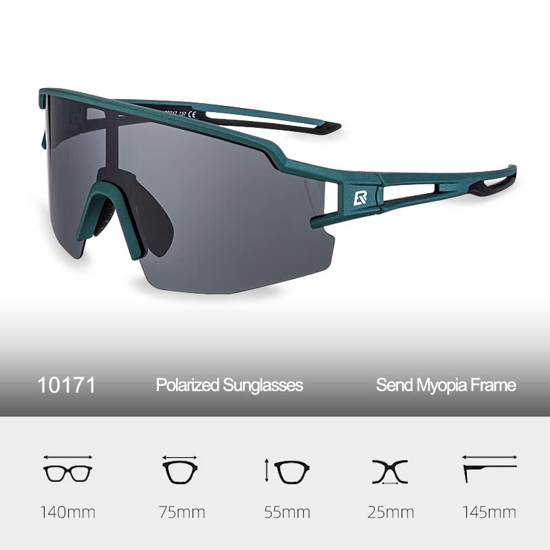 ROCKBROS Polarized Cycling Sunglasses for Men & Women - UV 400 Protection, Lightweight Sports Goggles for Biking, Running, Hiking & Outdoor Activities