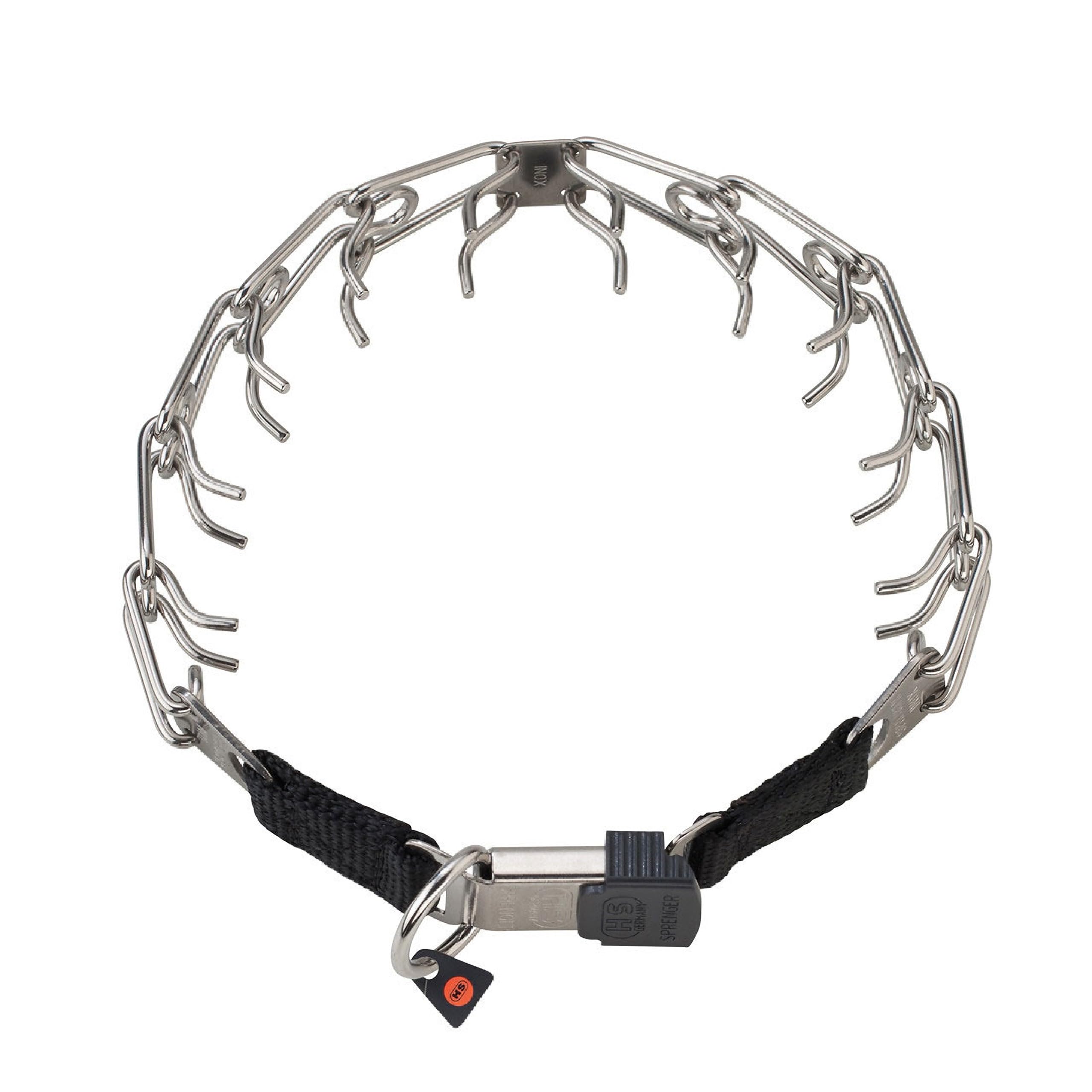 Herm Sprenger Ultra-Plus Prong Dog Training Collar with ClicLock - Chrome Plated 3.2mm - Adjustable 18