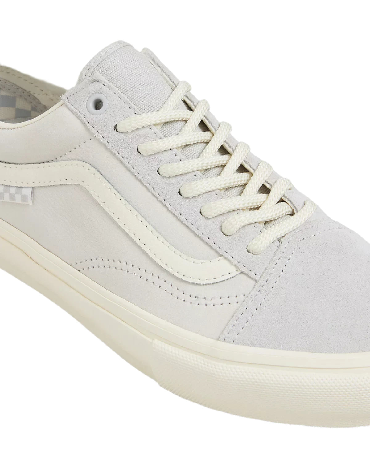 VANS Women's Old Skool Skate Shoes - Classic Grey/Marshmallow Sneakers for Skateboarding & Casual Wear | Comfortable Canvas Shoes for Women's Street Fashion