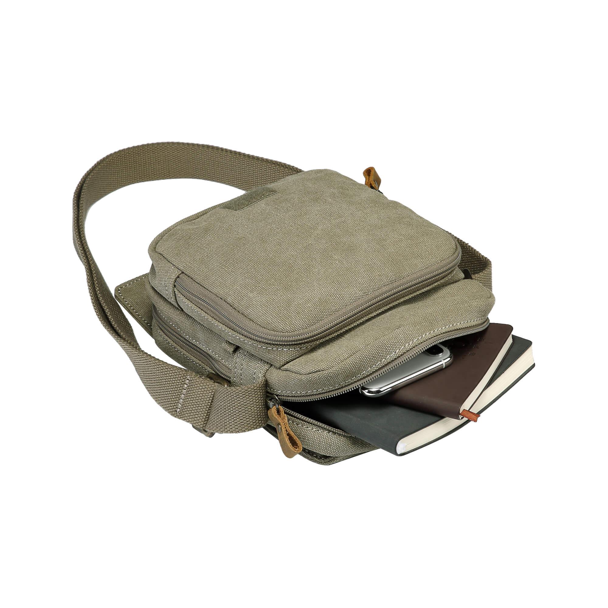 TRP0239 Troop London Classic Canvas Crossbody Bag - Stylish & Durable for Travel, Work & Everyday Use