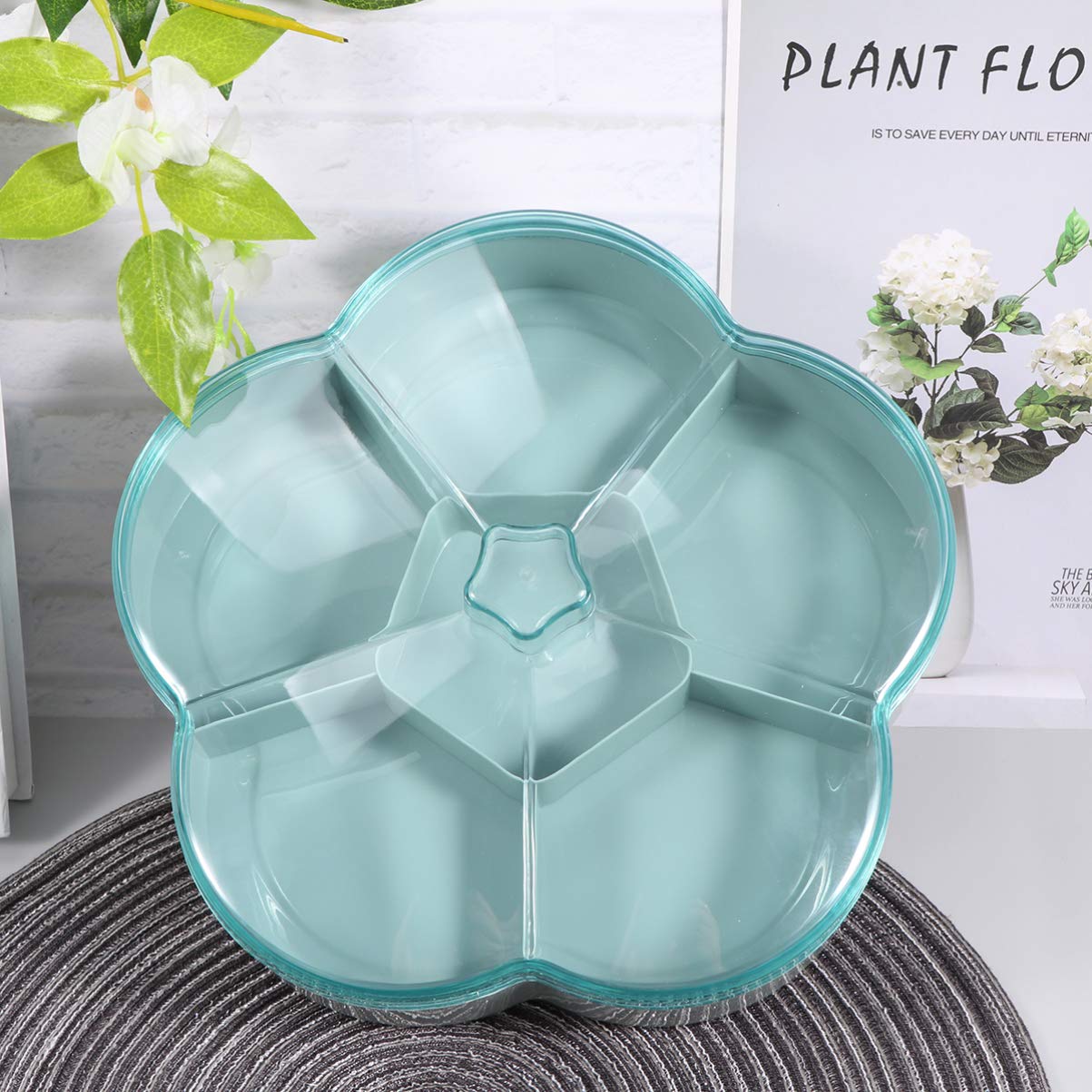DOITOOL 12-Inch Snack Serving Tray - Premium Appetizer Platter for Candy, Nuts, Fruits & Charcuterie - Perfect for Parties, Entertaining & Family Gatherings - Dishwasher Safe Serving Container with Elegant Design