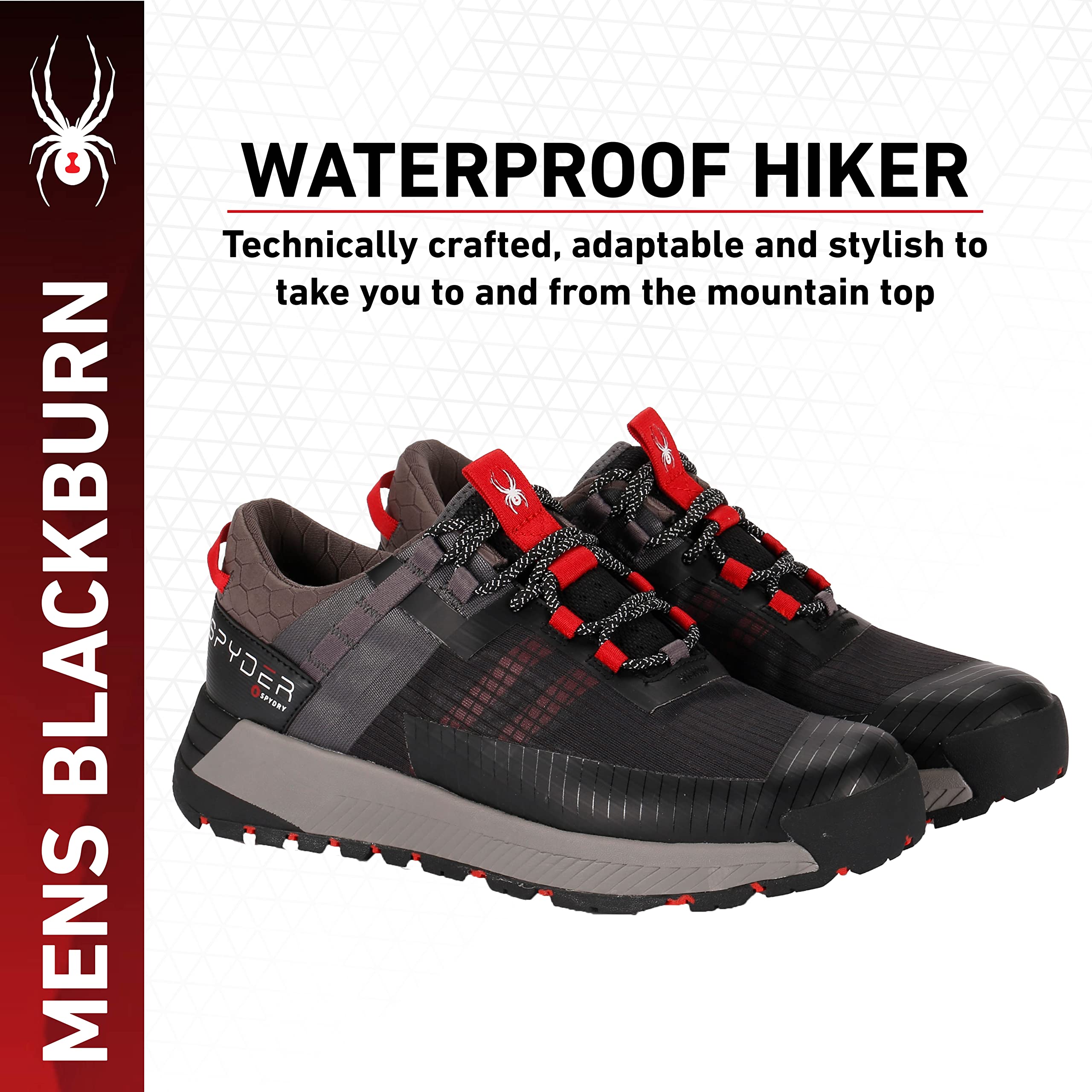 Spyder Men's Waterproof Hiking Shoes - Lightweight Trail Running Shoes for Outdoor Adventures, Camping & Backpacking