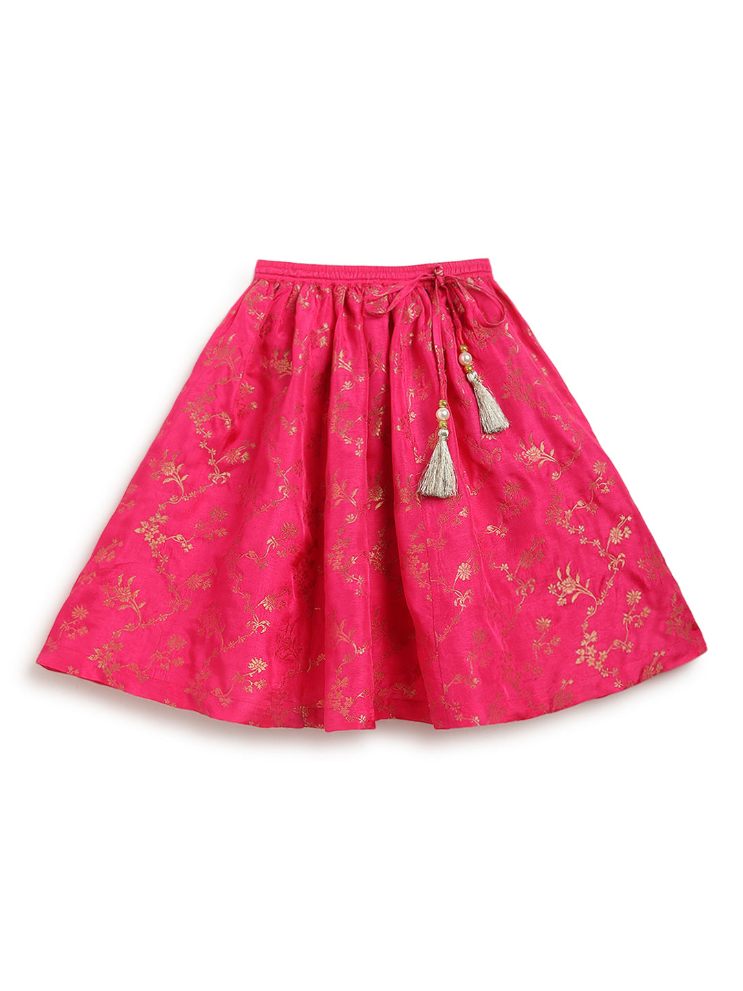 Pre Order: Girl Blossom Glow Lehenga Set in Green - Perfect for Weddings, Festivals & Special Occasions