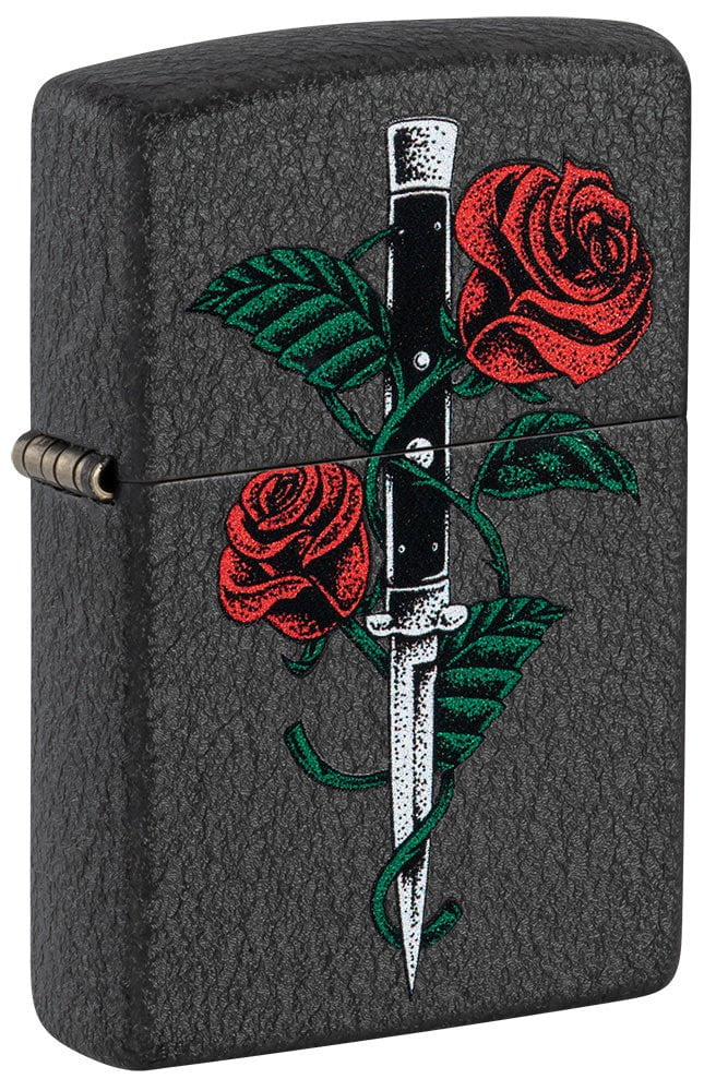 Rose Dagger Tattoo Design - Unique Floral Dagger Tattoo Art for Men & Women | Perfect for Arm, Sleeve, or Back Tattoos