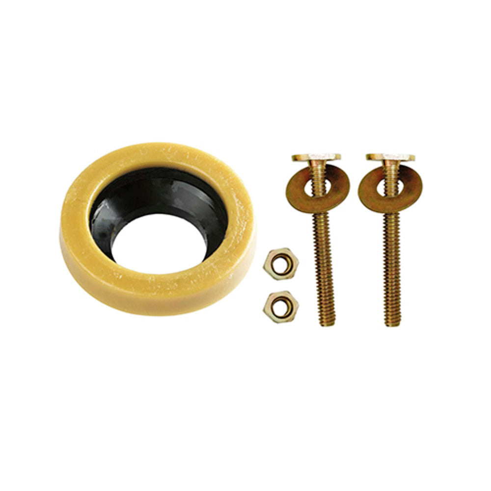 Wax Ring Kit with Side Bolts and Bolt Covers - Toilet Seal Replacement for Leak Prevention - Perfect for Bathroom Plumbing Repairs and DIY Home Maintenance