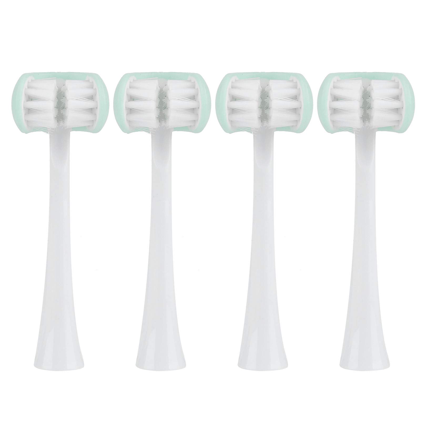 4Pcs Kids Sonic Electric Toothbrush Replacement Heads - Soft Bristles for Gentle Cleaning, Compatible with USB Charging Electric Toothbrushes (Green) - Perfect for Home, Travel & Daily Oral Care for Children
