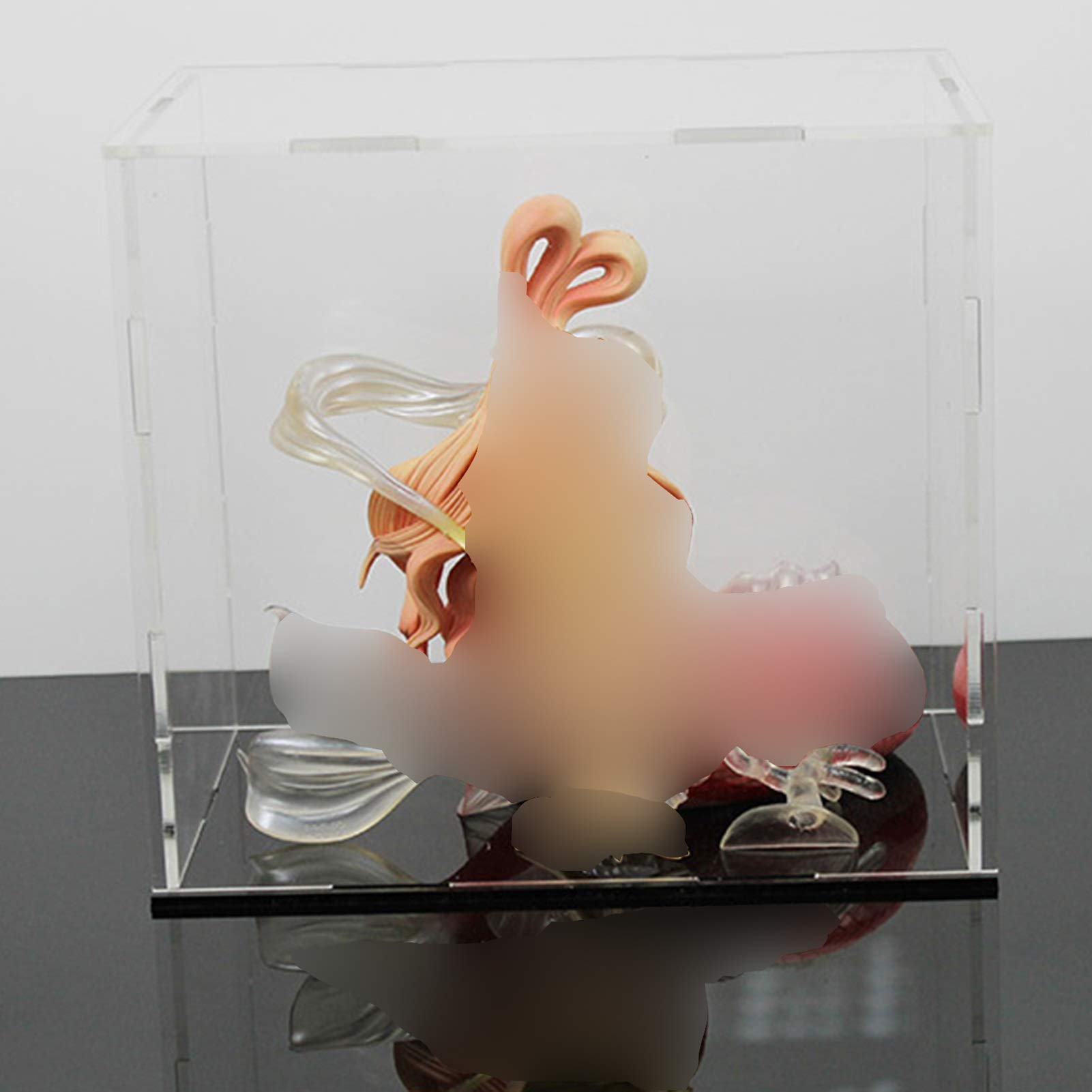XINGLL Acrylic Display Case - Clear Dustproof Showcase Cube for Collectibles | Action Figures, Model Toys, Cars & Baseball Memorabilia Protection with Black Base | Customizable Display for Home, Office & Retail Stores
