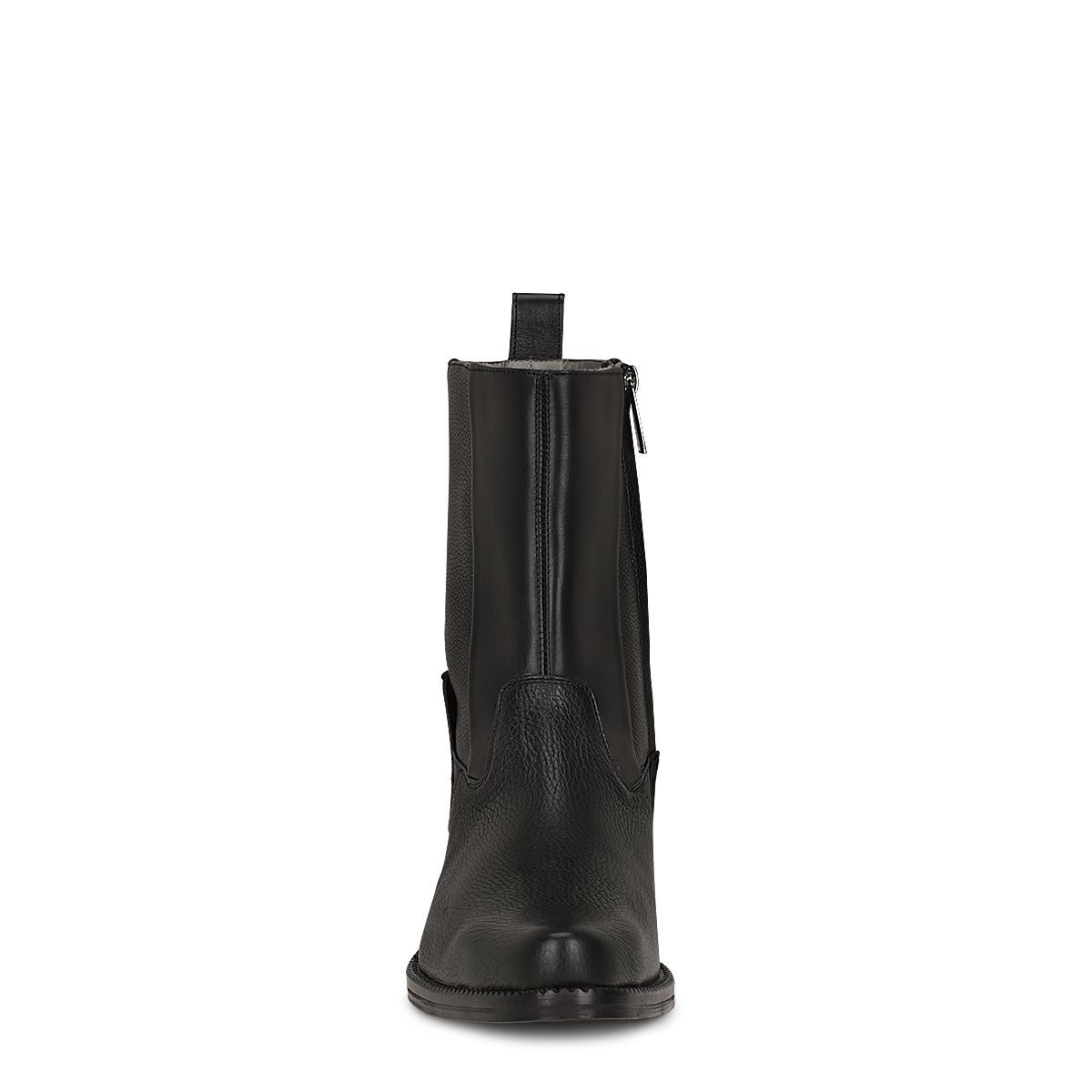 Franco Cuadra Men's Black Leather Casual Ankle Boots with Zip - Stylish & Comfortable for Everyday Wear, Office, and Night Out