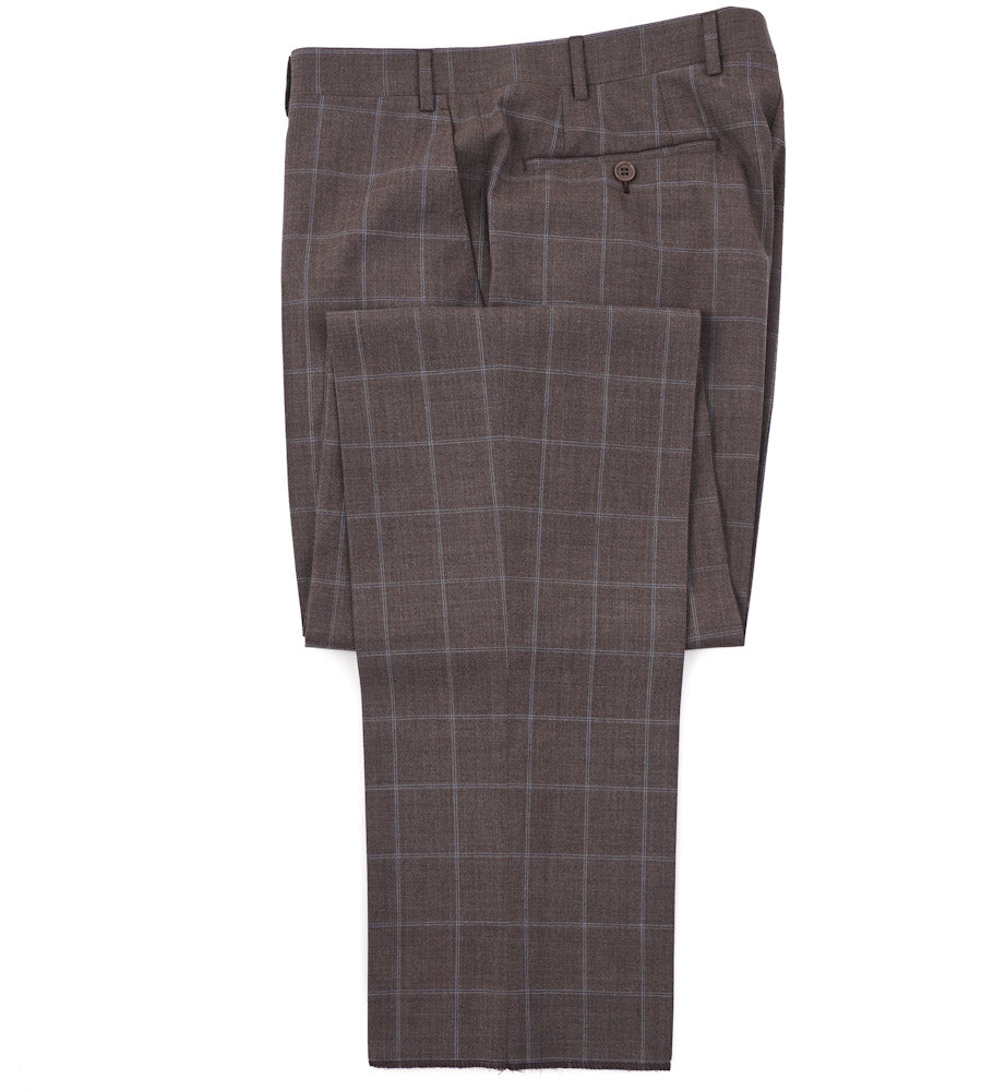 Canali Impeccable Wool Suit - Classic Windowpane Check Design for Business, Weddings & Formal Events | Premium Italian Tailoring for Men