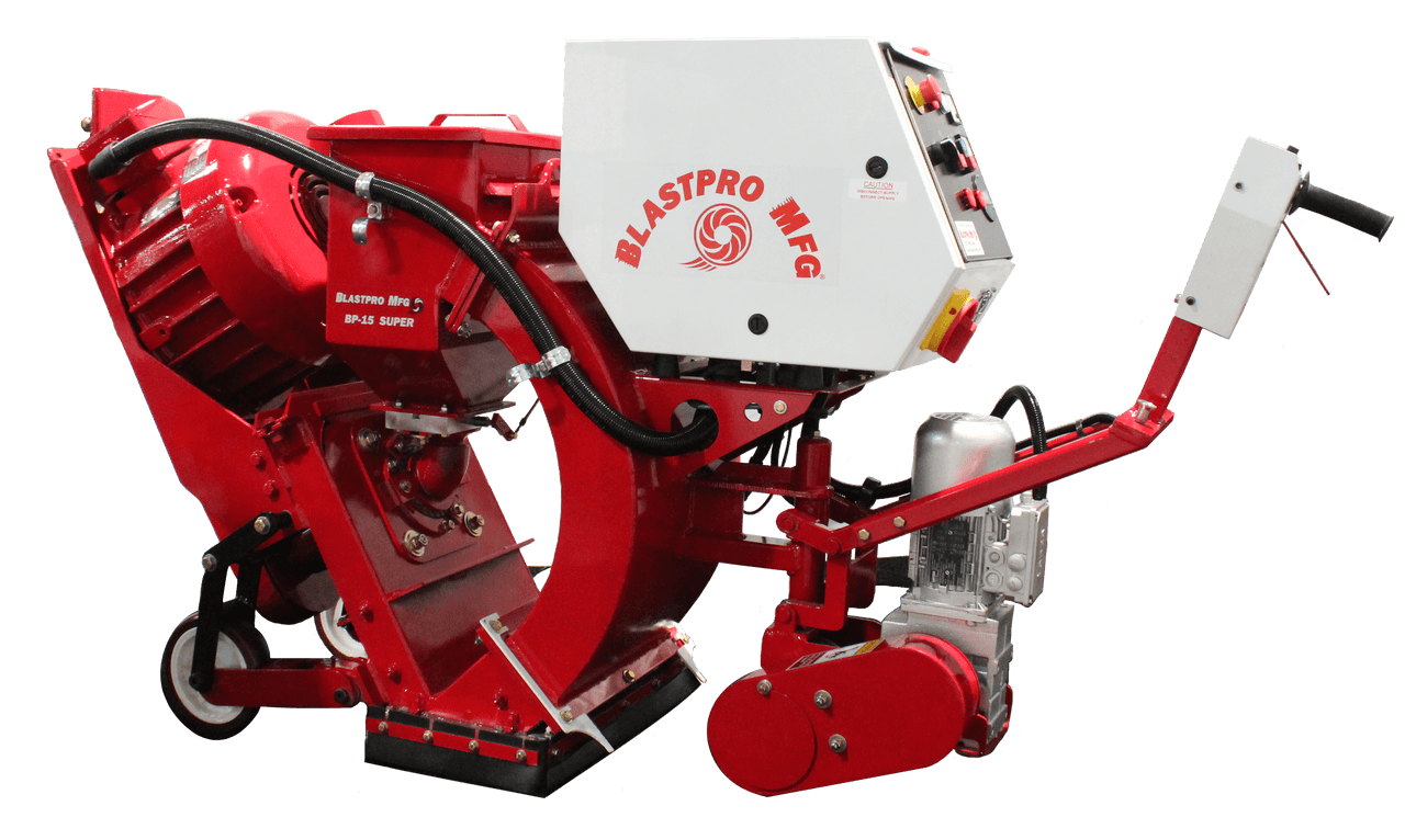 BP 15 SUPER Self-Propelled Portable Shot Blaster - Professional Sandblasting Equipment for Metal Surface Cleaning & Rust Removal - Perfect for Industrial, Automotive & DIY Projects