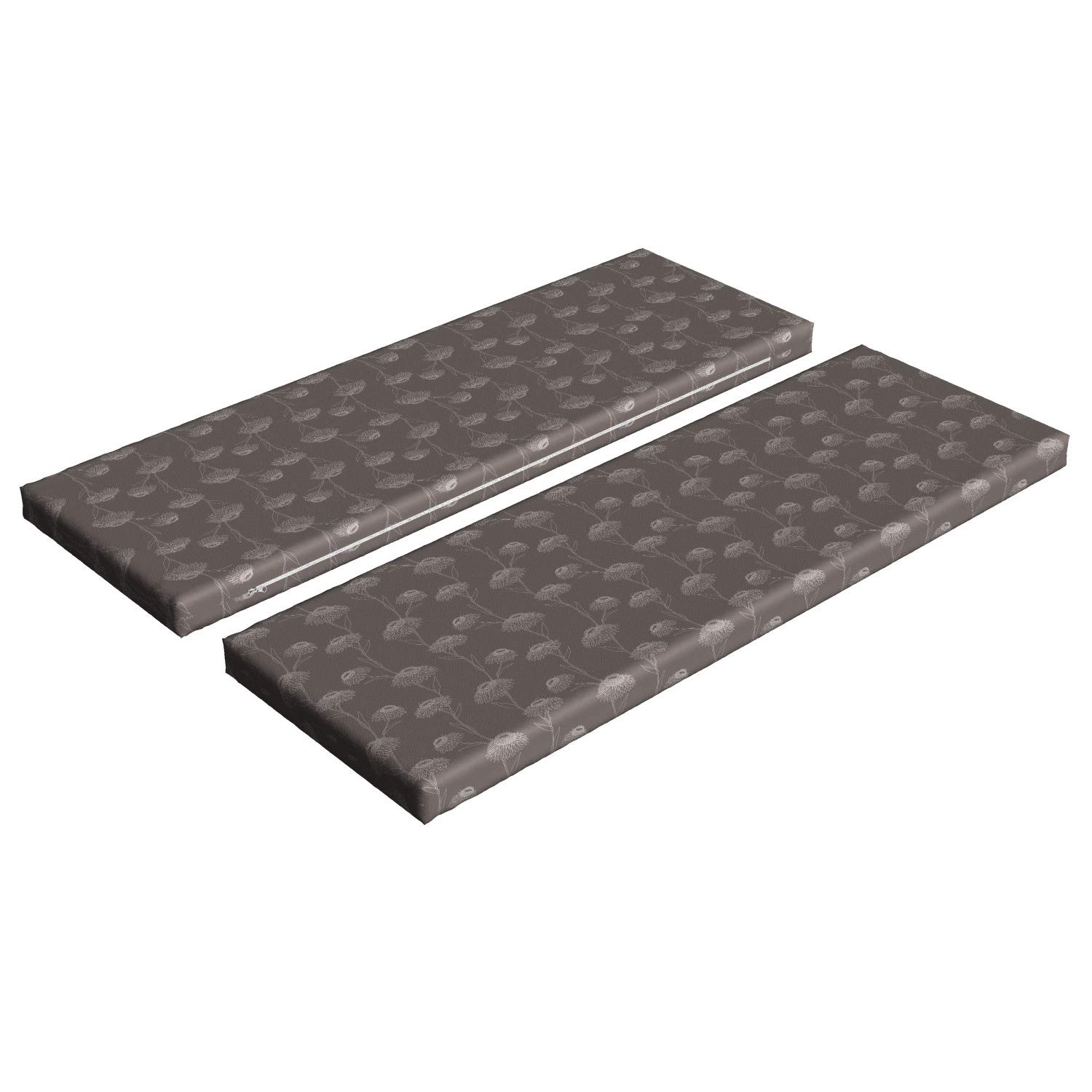 Ambesonne Taupe Bench Cushion Set of 2 - 45