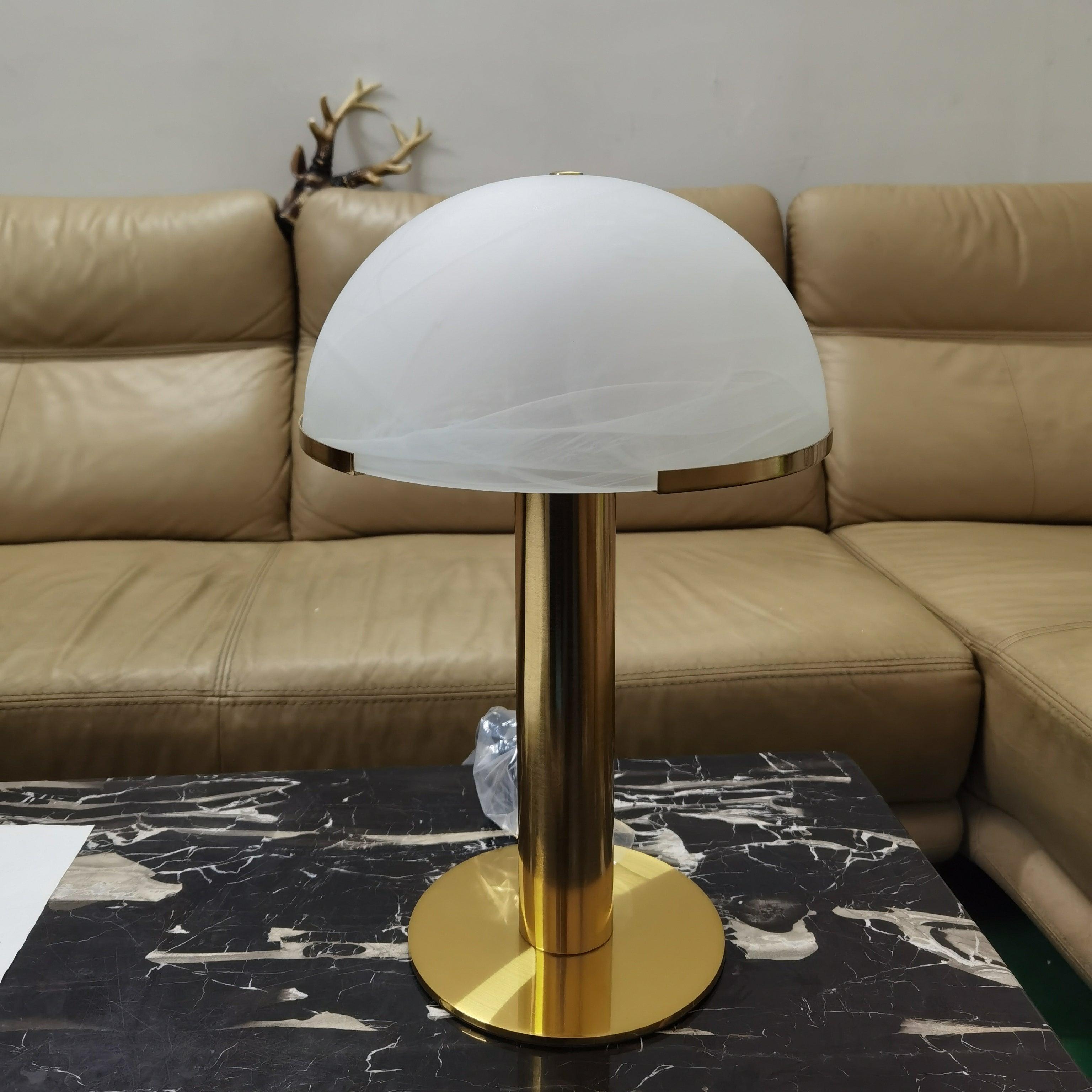 Elegant Alabaster Table Lamp - Modern Home Decor for Living Room, Bedroom & Office - Perfect for Reading, Relaxing & Creating Ambiance
