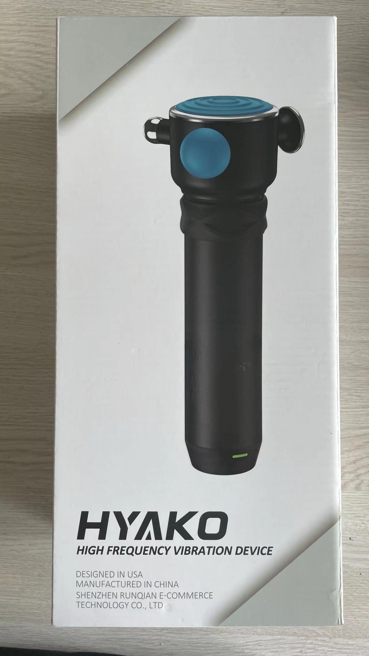 HYAKO Pro R1 Deep Tissue Massager - Handheld Vibration Therapy Device for Muscle Pain Relief, Fascia Release & Sensitive Areas | Upgraded Pressure Point Massage Tool (Blue) - Perfect for Home Use, Post-Workout Recovery & Chronic Pain Management