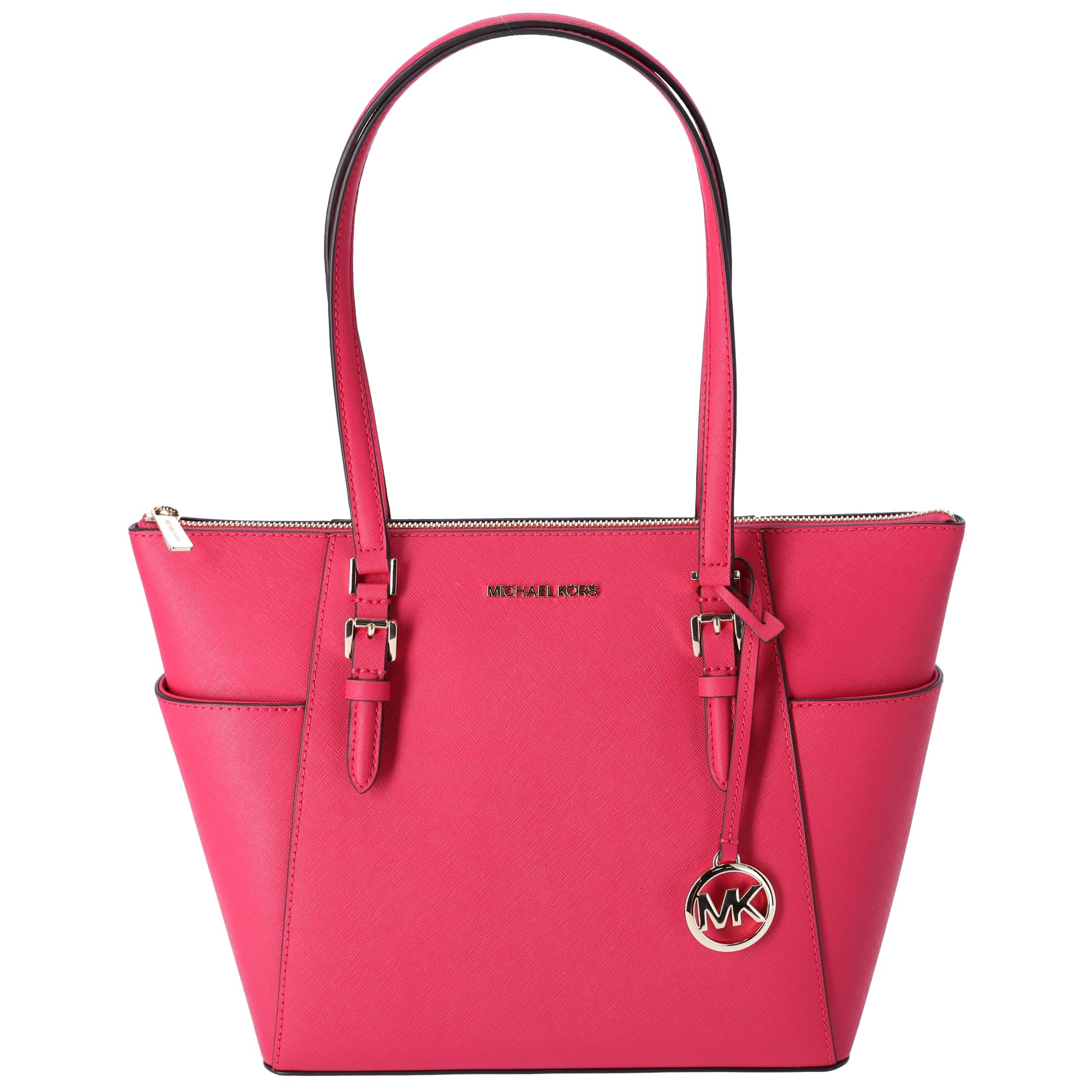 Michael Kors Charlotte Large Top Zip Tote Bag for Women - Stylish Leather Handbag with Spacious Interior, Perfect for Work, Travel & Everyday Use