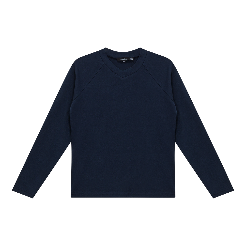 Women's V-Neck Raglan Sleeve T-Shirt - Soft Cotton Blend Casual Tee for Everyday Wear, Gym, and Layering