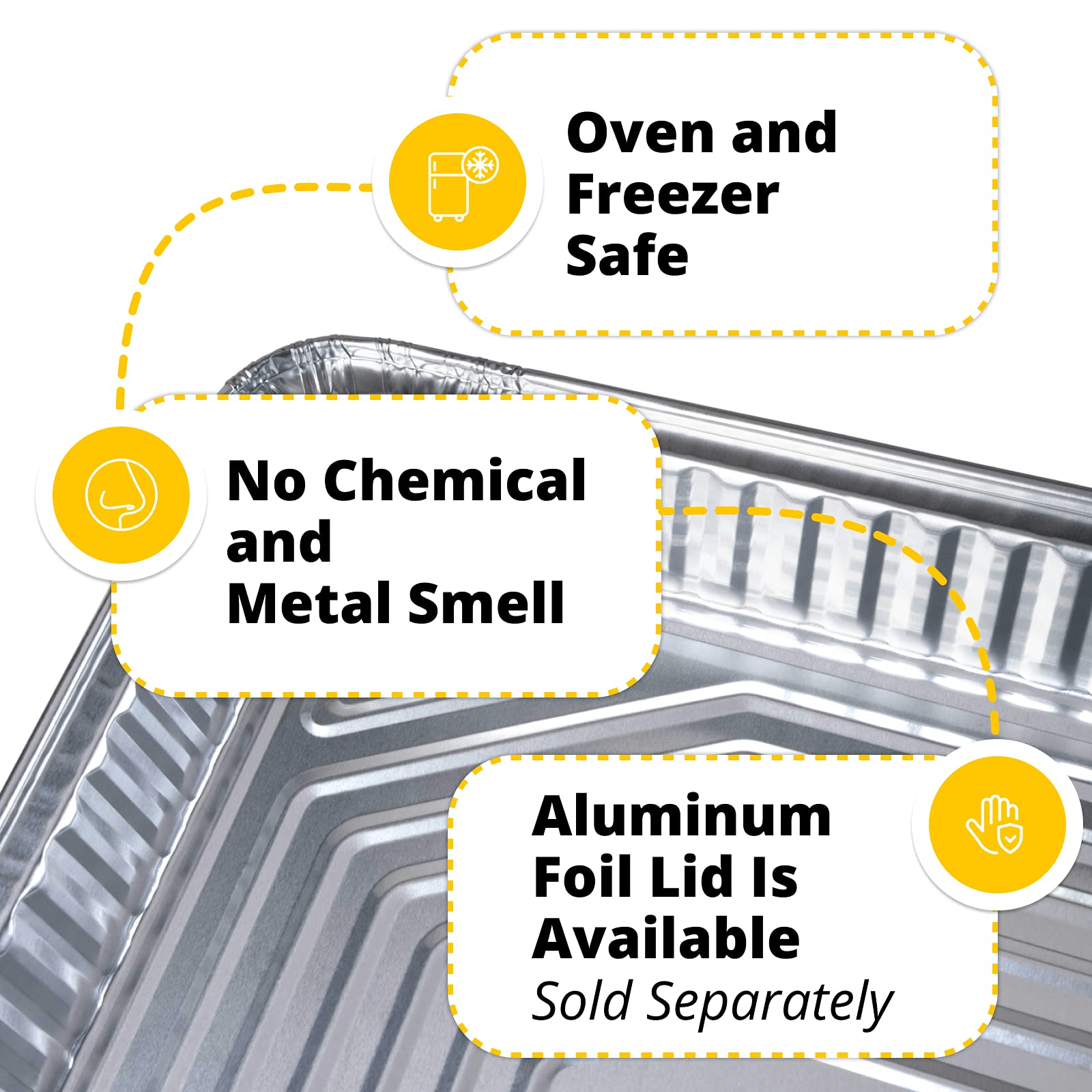 IDL Packaging Full Size Aluminum Steam Table Pans - Medium, 21