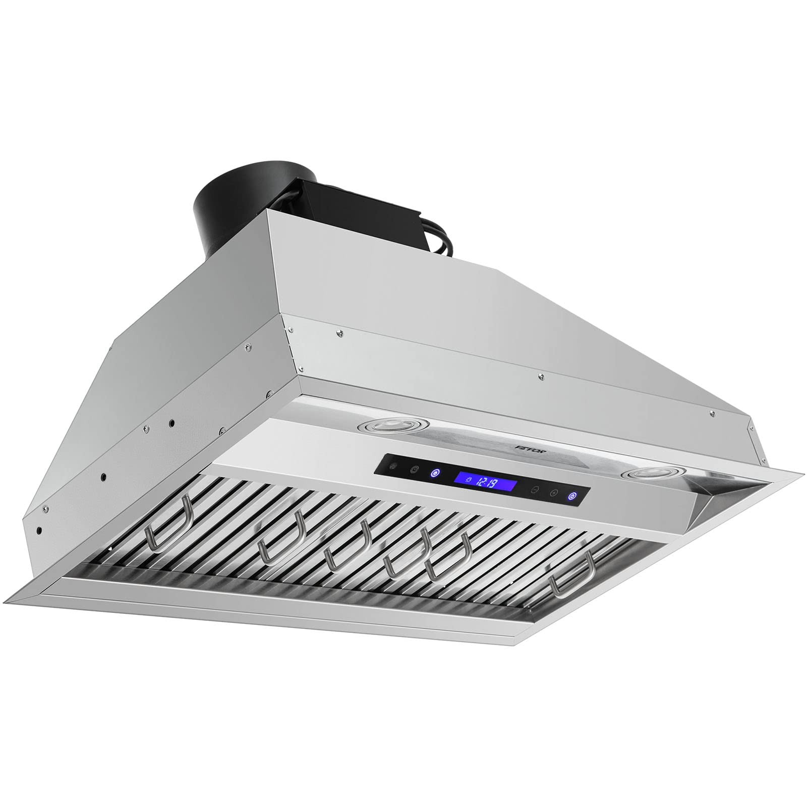 VEVOR 30 Inch 900CFM 4-Speed Stainless Steel Insert Range Hood with Touch & Remote Control, LED Lights & Baffle Filters - Ducted/Ductless Convertible Kitchen Vent Hood for Home Cooking - ETL Certified Commercial-Grade Ventilation System