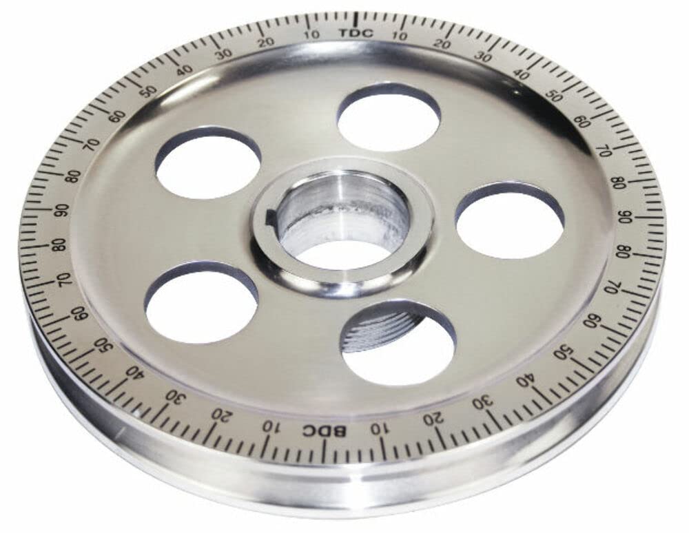 Polished Aluminum Pulley with Holes - 00-8915-0 Stock Size, Red Number Markings - Perfect for Industrial Machinery, Conveyor Systems & DIY Projects
