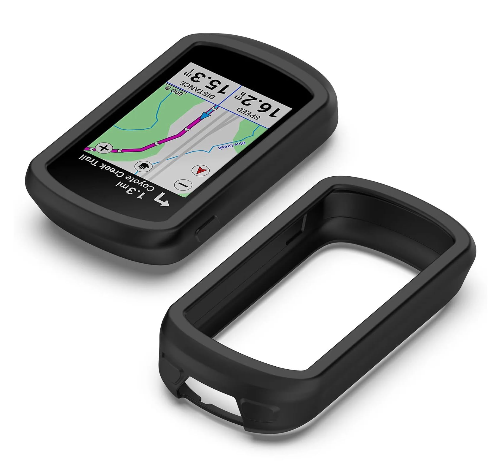 Garmin Explore 2 Silicone Case + 2 Screen Protectors | 9H Hardness | Bike GPS Accessories (White) for Cycling & Outdoor Adventures