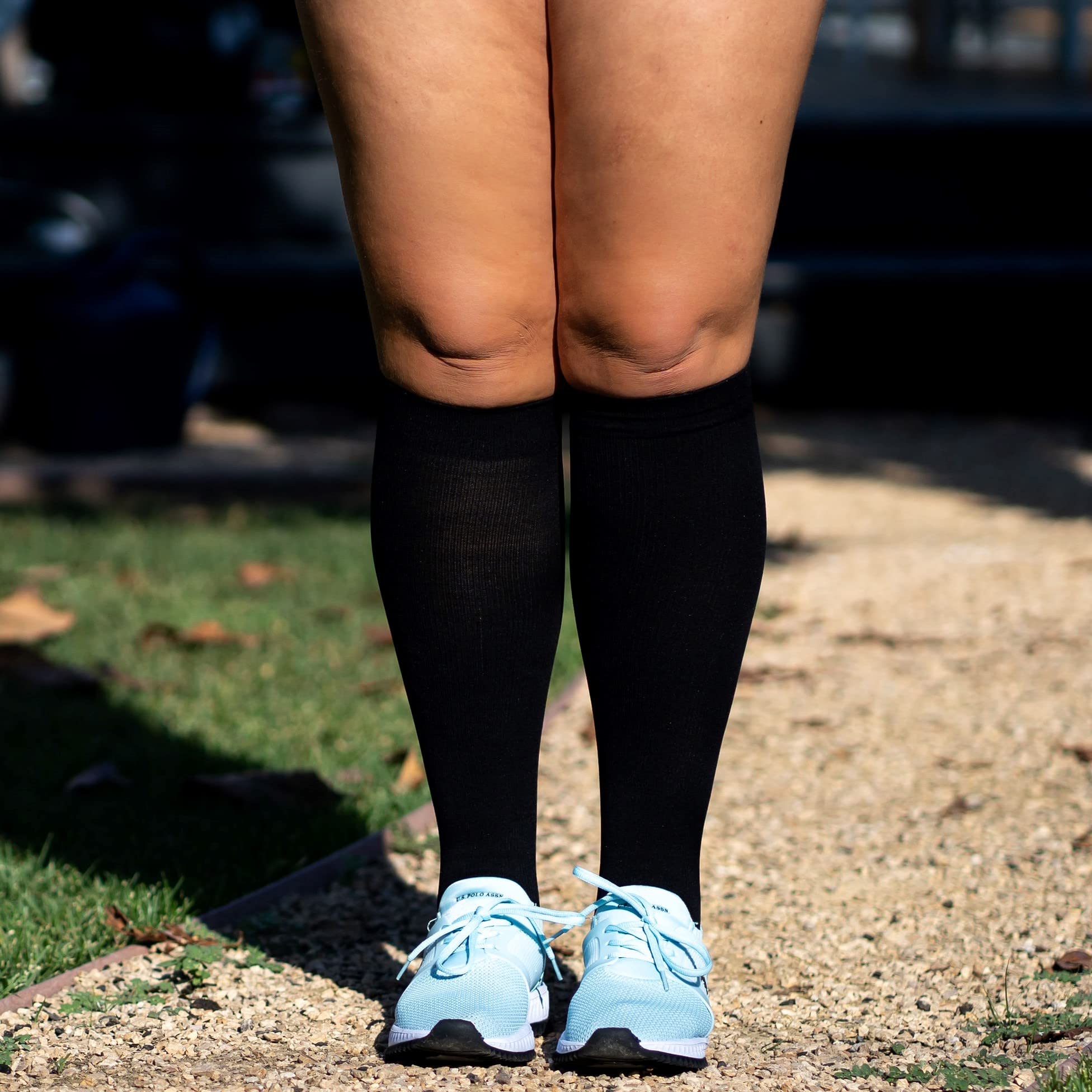 Wide Calf Compression Socks for Women & Men - Extra Large Size 15-20 mmHg Support Socks for Nurses, Running, Pregnancy & Travel - Improve Circulation & Reduce Swelling for Long Shifts, Workouts & Flights