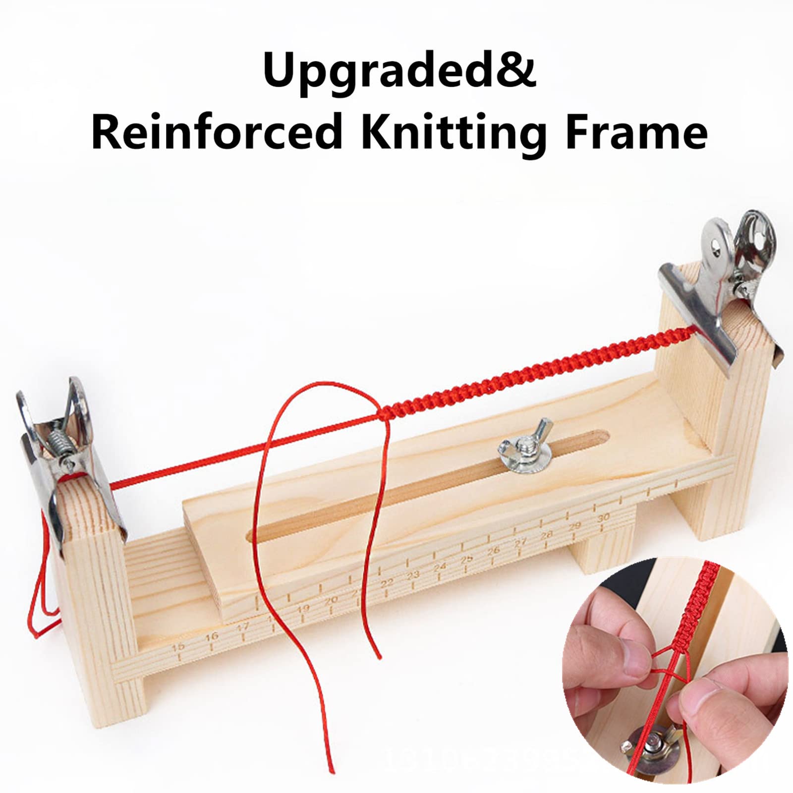 Paracord Bracelet Maker Kit - Wooden U-Shape DIY Braiding Jig Tool with Clear Scale & 2 Clamps for Handcrafting Survival Bracelets | Perfect for Outdoor Enthusiasts, Camping, Hiking and Gift Making