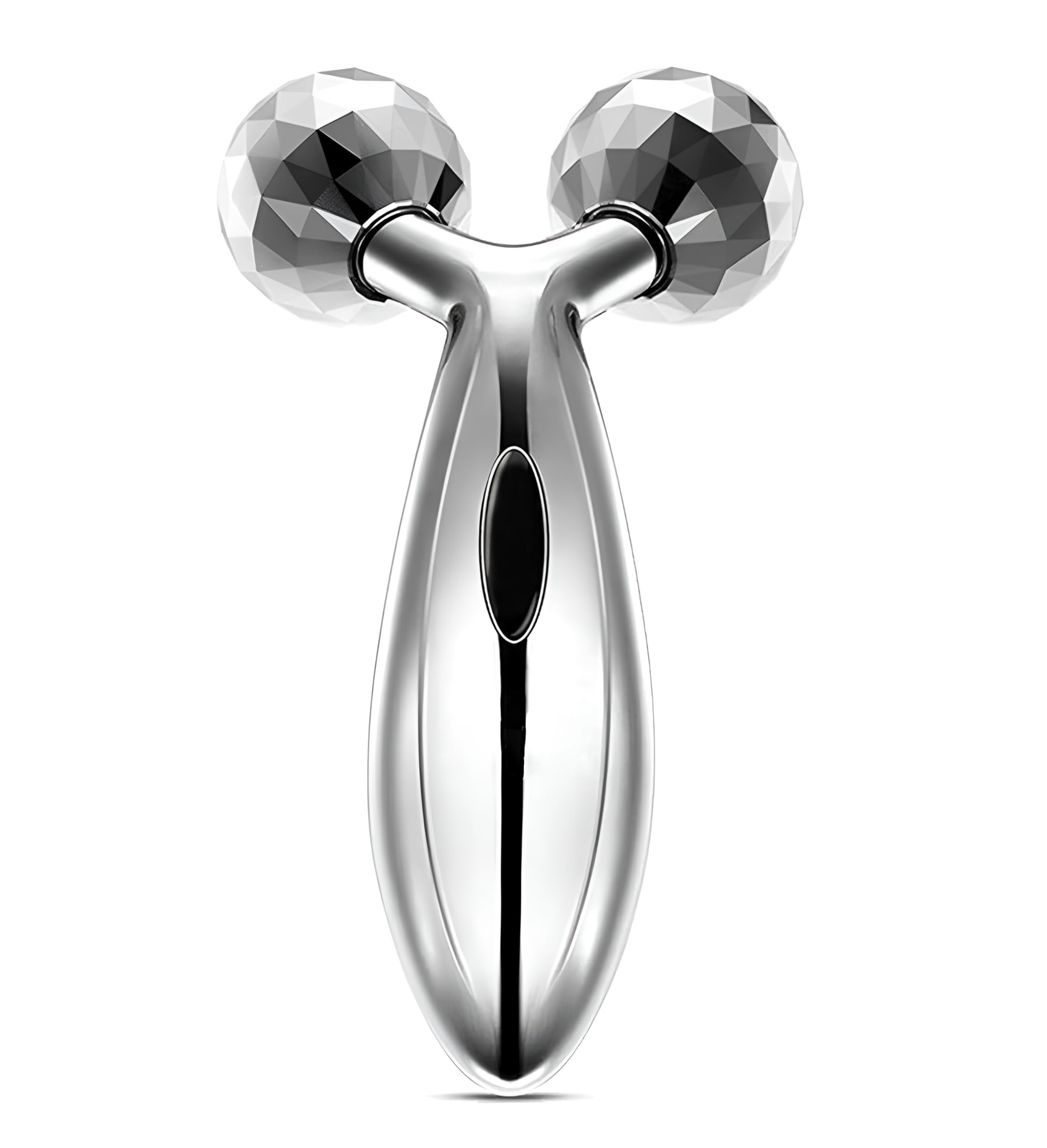 360° Rotating 3D Face & Body Massage Roller - Skin Lifting, Wrinkle Reduction, Facial Contouring Tool (Silver) | Perfect for Home Spa, Anti-Aging Routine & Relaxation Therapy