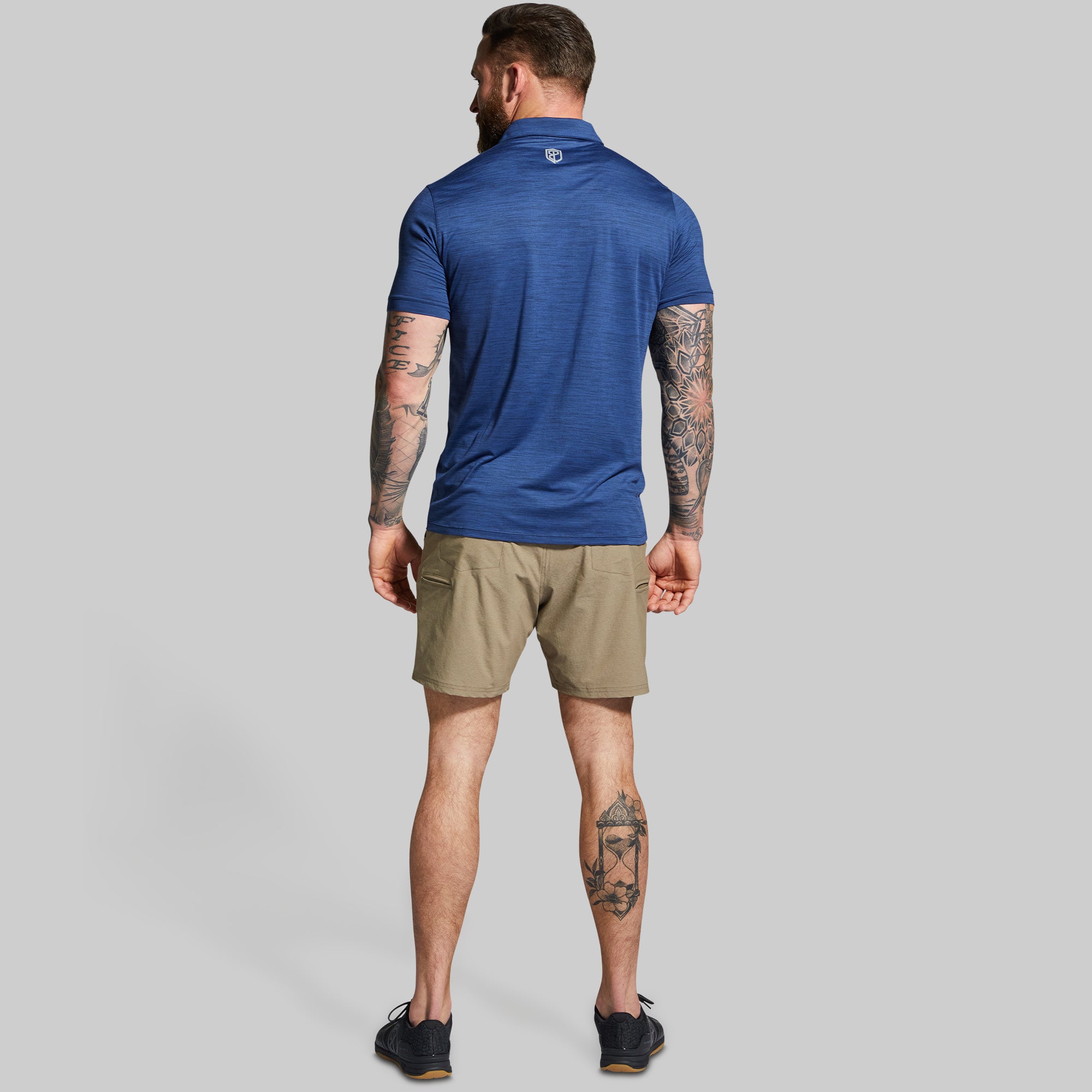 Stylish Athleisure Polo Shirt for Men - Navy Blue - Comfortable & Breathable for Workouts, Casual Wear & Outdoor Activities