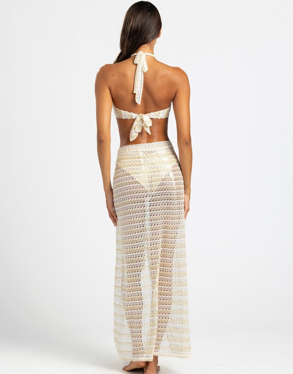 Camden Wrap Skirt for Women - Elegant White Midi Skirt with Side Slit | Perfect for Office, Date Night & Summer Outfits