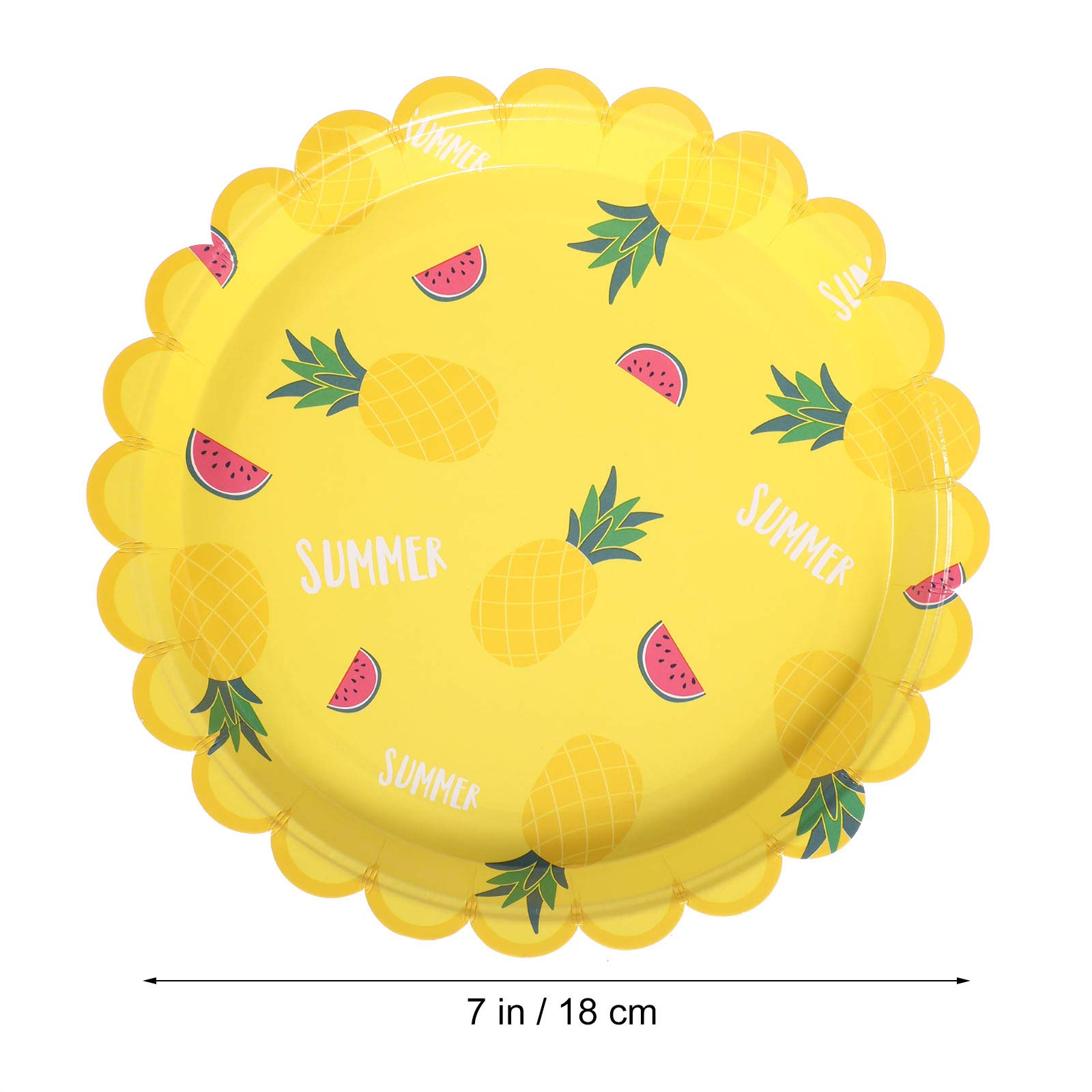 LUOZZY 40-Piece Pineapple Disposable Tableware Set - Plates, Cups, Spoons & Forks for Hawaiian Themed Parties, Birthday Celebrations & Summer BBQs