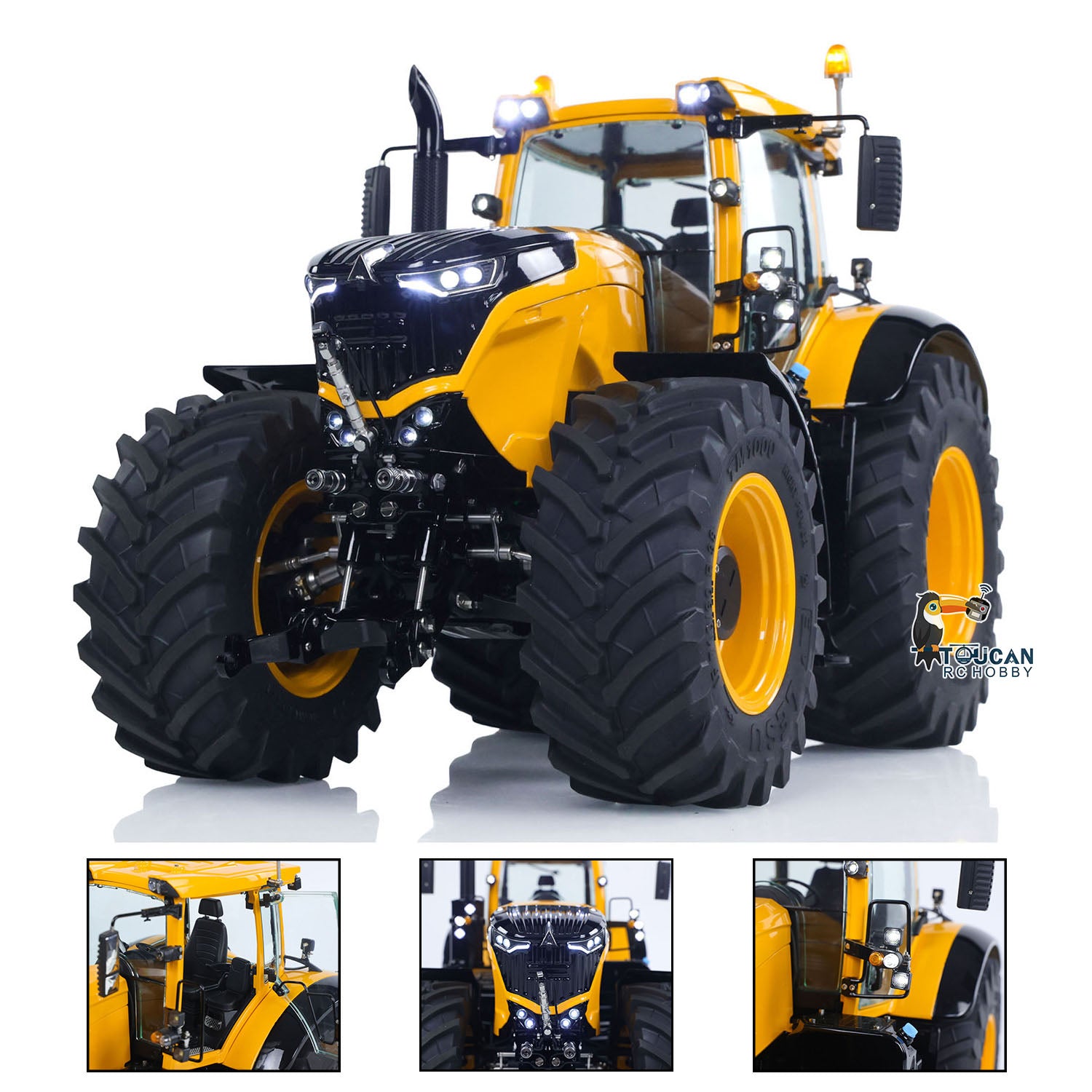1/14 Scale LESU 4x4 RC Hydraulic Tractor Truck - 90% Metal Construction, RTR with PL18EV Lite Radio, Realistic Smoke & Sound Effects - Perfect for Farm Simulation, Off-Road Play and RC Hobby Enthusiasts