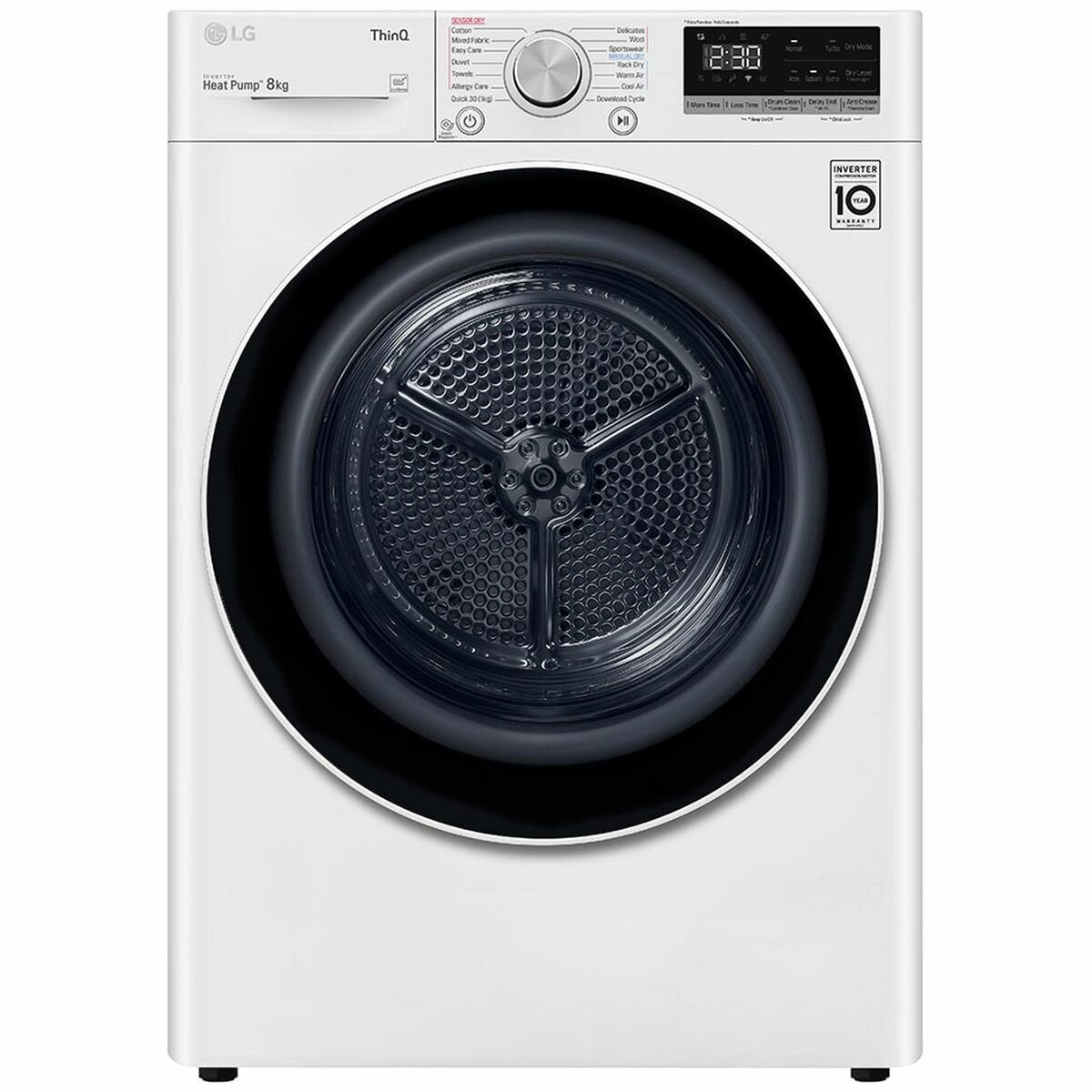 LG DVH5 08W 8kg Heat Pump Dryer with Inverter Control - Energy Efficient Laundry Solution for Homes & Apartments
