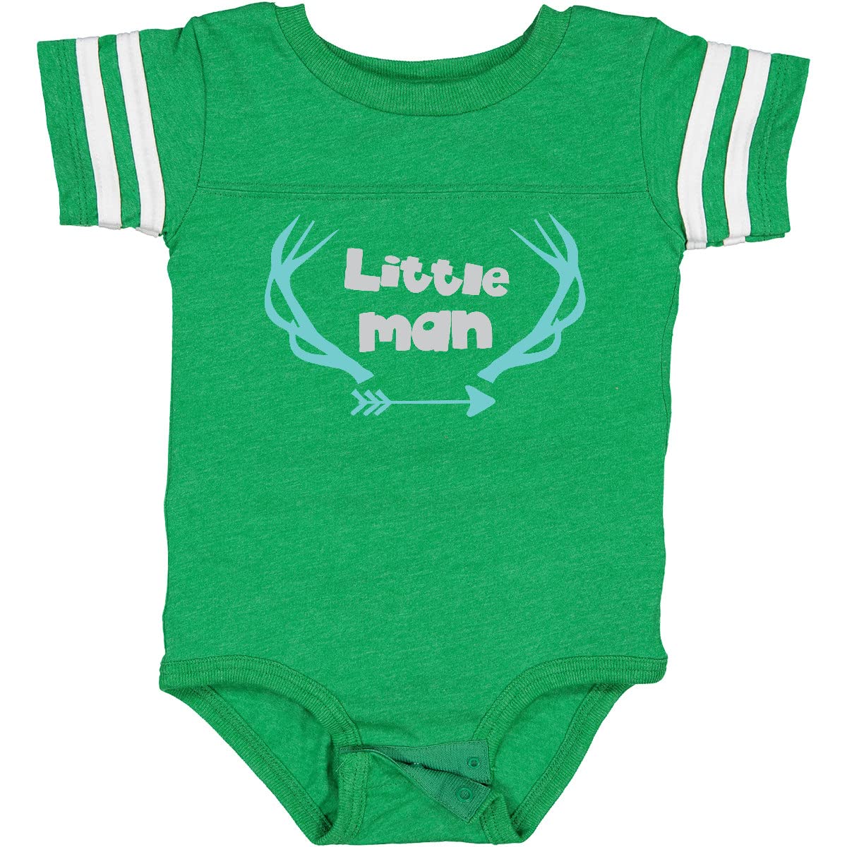 Inktastic Little Man Deer Antlers Arrow Baby Bodysuit - Cute Infant Outfit for Boys, Baby Shower Gift, First Birthday, Family Photos & Casual Wear