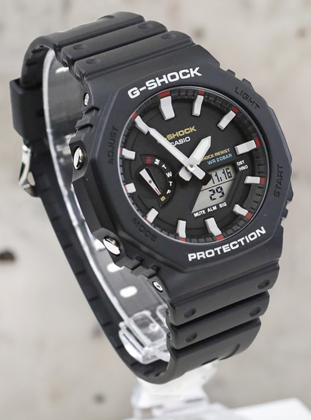CASIO G-Shock GA-2100RL 1AJF Analog-Digital Watch - Shock Resistant, Waterproof, Solar Powered - Perfect for Outdoor Adventures, Sports & Everyday Wear