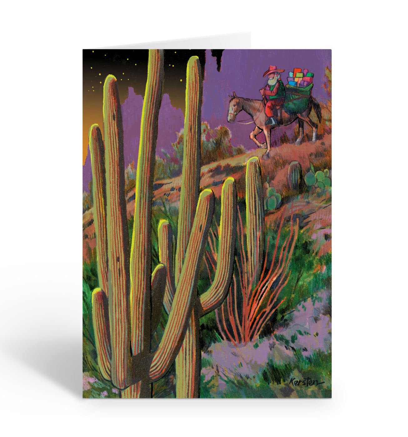 Stonehouse Collection - Set of 18 Christmas Greeting Cards with Envelopes | Western Holiday Cards Featuring Saguaro Cactus Design | Perfect for Holiday Wishes, Office Gifts & Family Correspondence