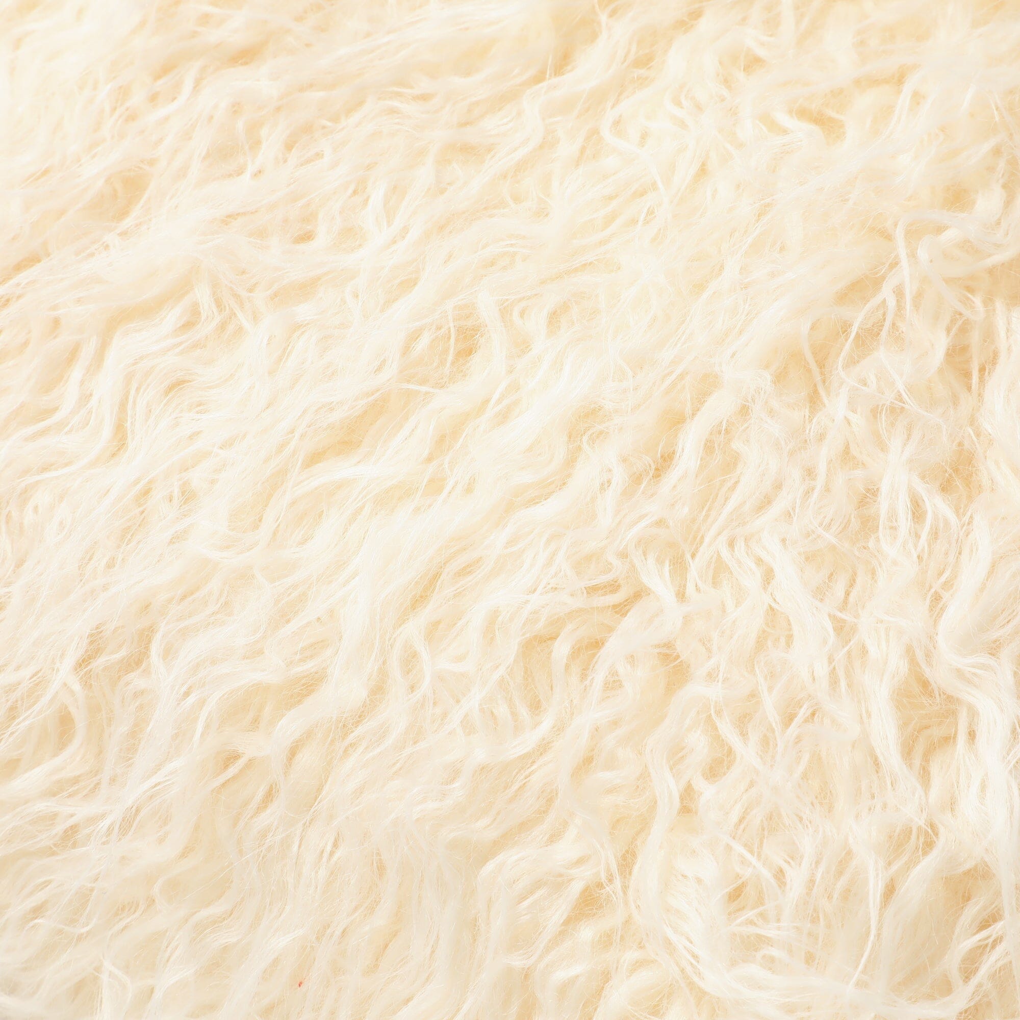 Premium Faux Fur Cushion Cover 18x18 Inches (450x450mm) - Soft Ivory Luxury Pillow Case for Sofa, Bed, Chair - Cozy Home Decor & Gift Idea