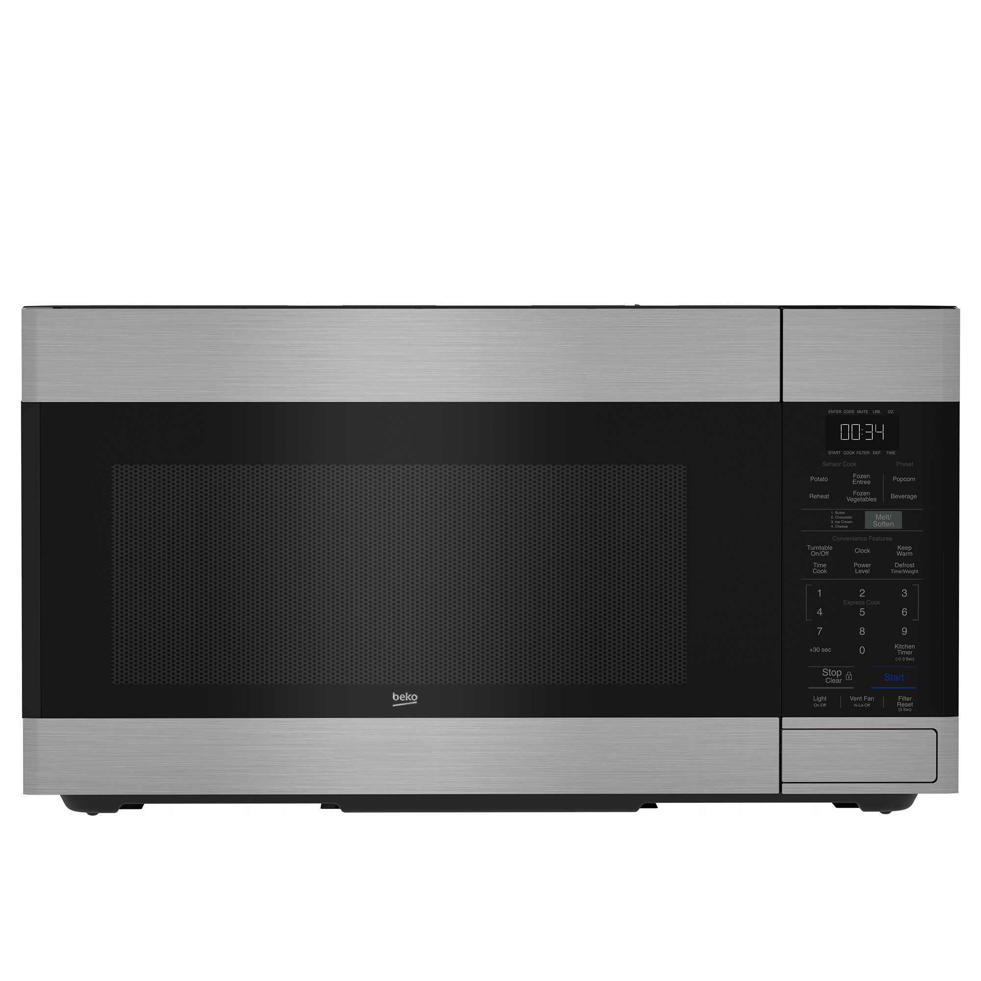 Beko MWOTR30102SS 30-Inch Built-In Microwave Oven - 950W, 1.4 Cu. Ft. Capacity, Stainless Steel - Perfect for Modern Kitchens & Small Spaces