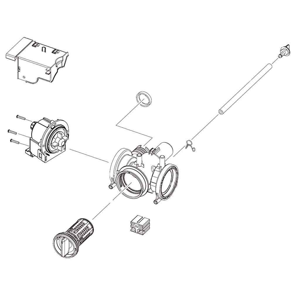 Genuine Samsung DC97-17999M Washer Drain Pump Assembly OEM Replacement Part - Compatible with Samsung Washing Machines for Efficient Water Drainage