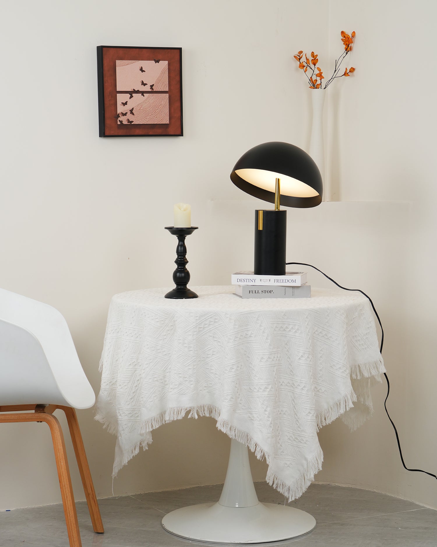 Modern Avo Table Lamp - LED Nightstand Light with USB Port, Adjustable Brightness for Bedroom, Living Room, Office - Warm White & Cool White Light Modes