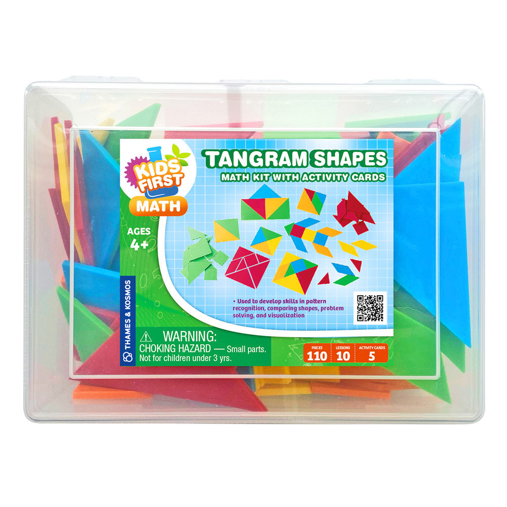 Kids First Math: Tangram Shapes Learning Kit with 30 Activity Cards | STEM Educational Toys for Children Ages 5-8 | Perfect for Homeschooling & Classroom Math Games
