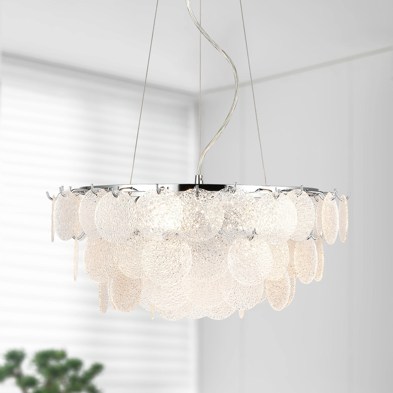 Elegant Crystal Chandelier Lighting Fixture - Modern Ceiling Light for Dining Room, Bedroom & Living Room Decor | Perfect for Home, Wedding & Luxury Interior Design