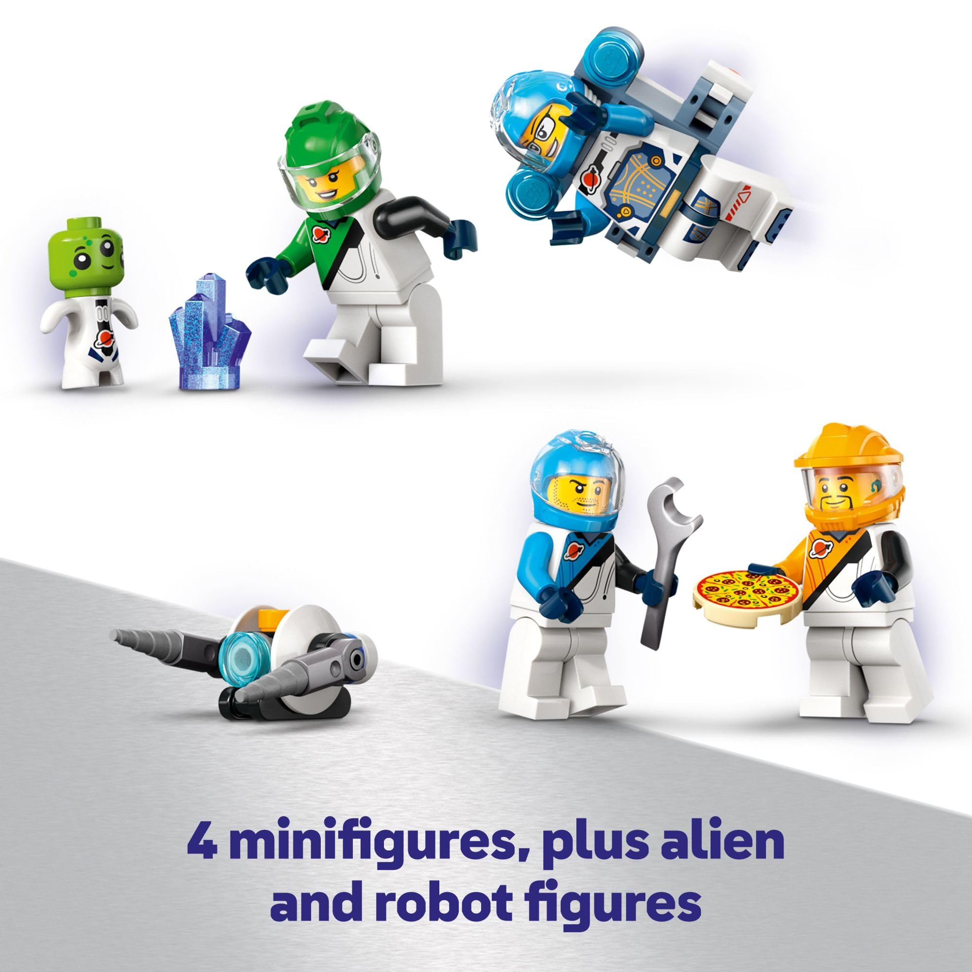 LEGO City Modular Galactic Spaceship Building Toy Set for Kids Ages 7+ - STEM Educational Space Shuttle with 4 Astronaut Minifigures & Alien Figure - Creative Birthday & Christmas Gift for Boys & Girls - Perfect for Space Exploration Play & STEM Learning Activities