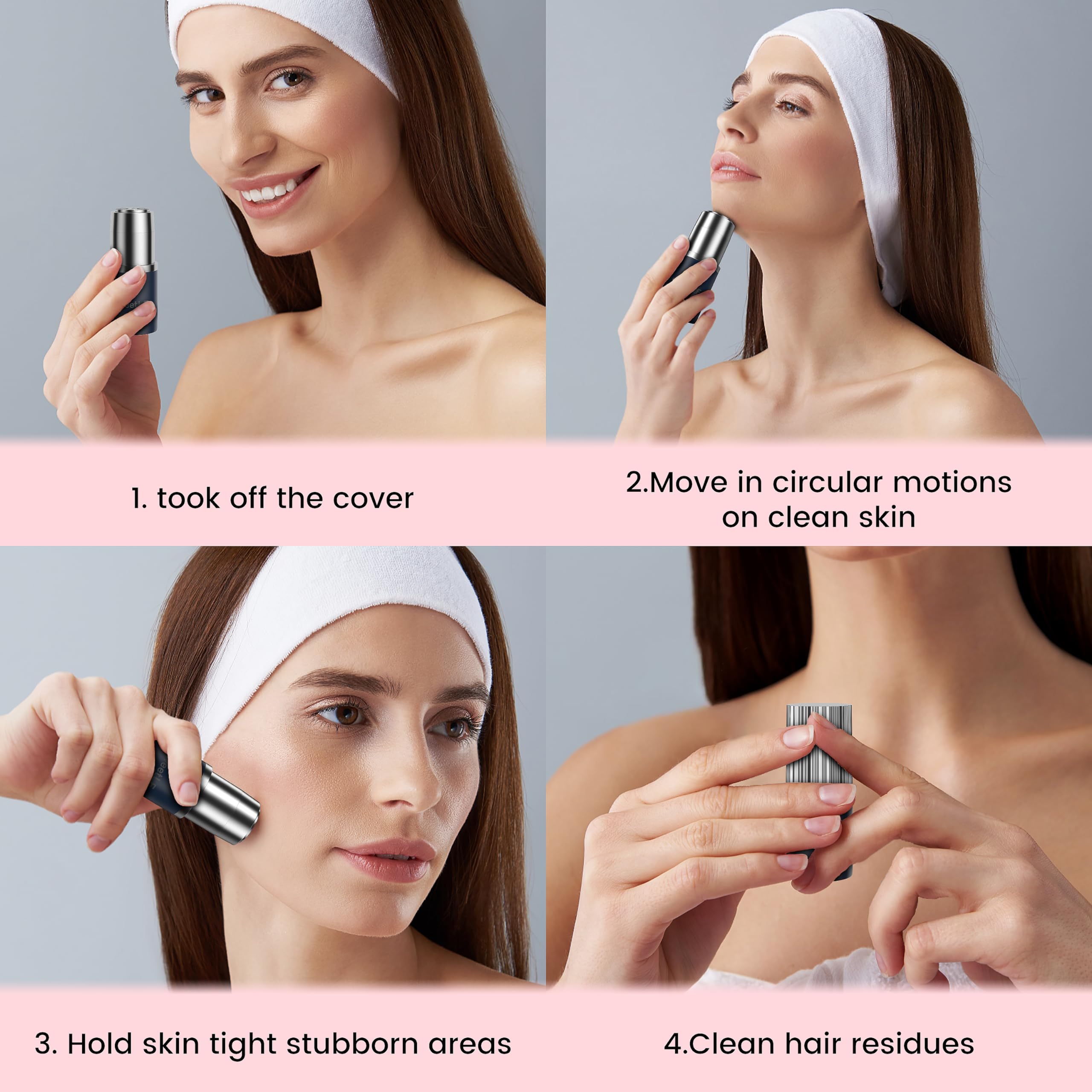 SweetLF Electric Shaver for Women - Cordless Rechargeable Wet & Dry Facial Hair Remover for Face, Chin & Upper Lip - IPX7 Waterproof Portable Razor - Perfect for Travel, Gym & Quick Touch-Ups